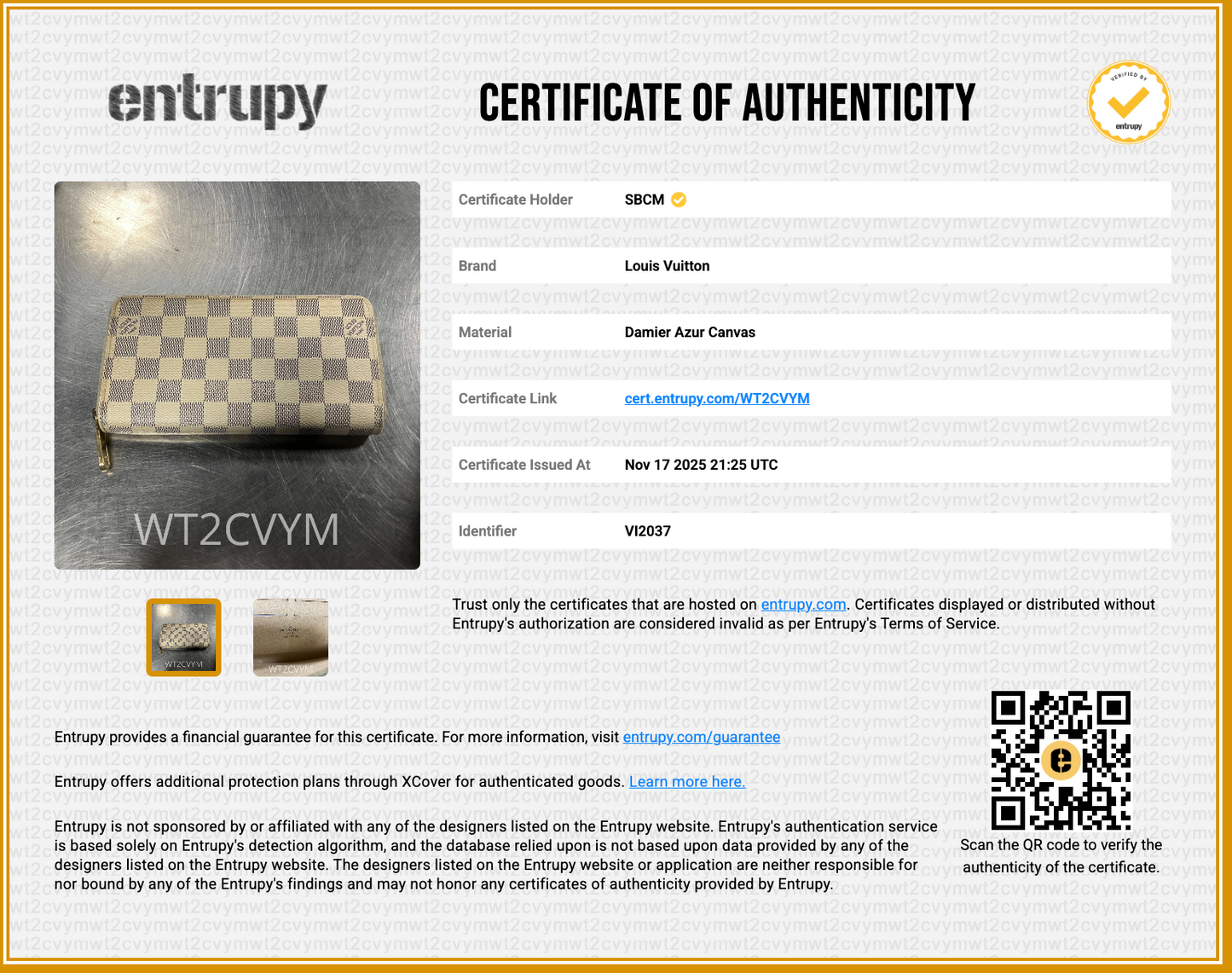 Authentic Louis Vuitton Zippy Wallet