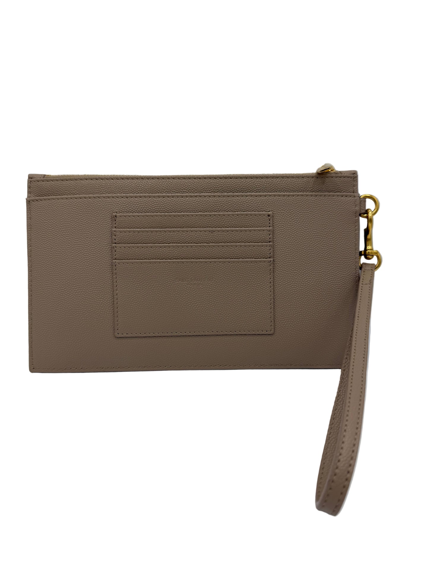 Saint Laurent Grain De Poudre Chevron Monogram Large Bill Pouch 1411868