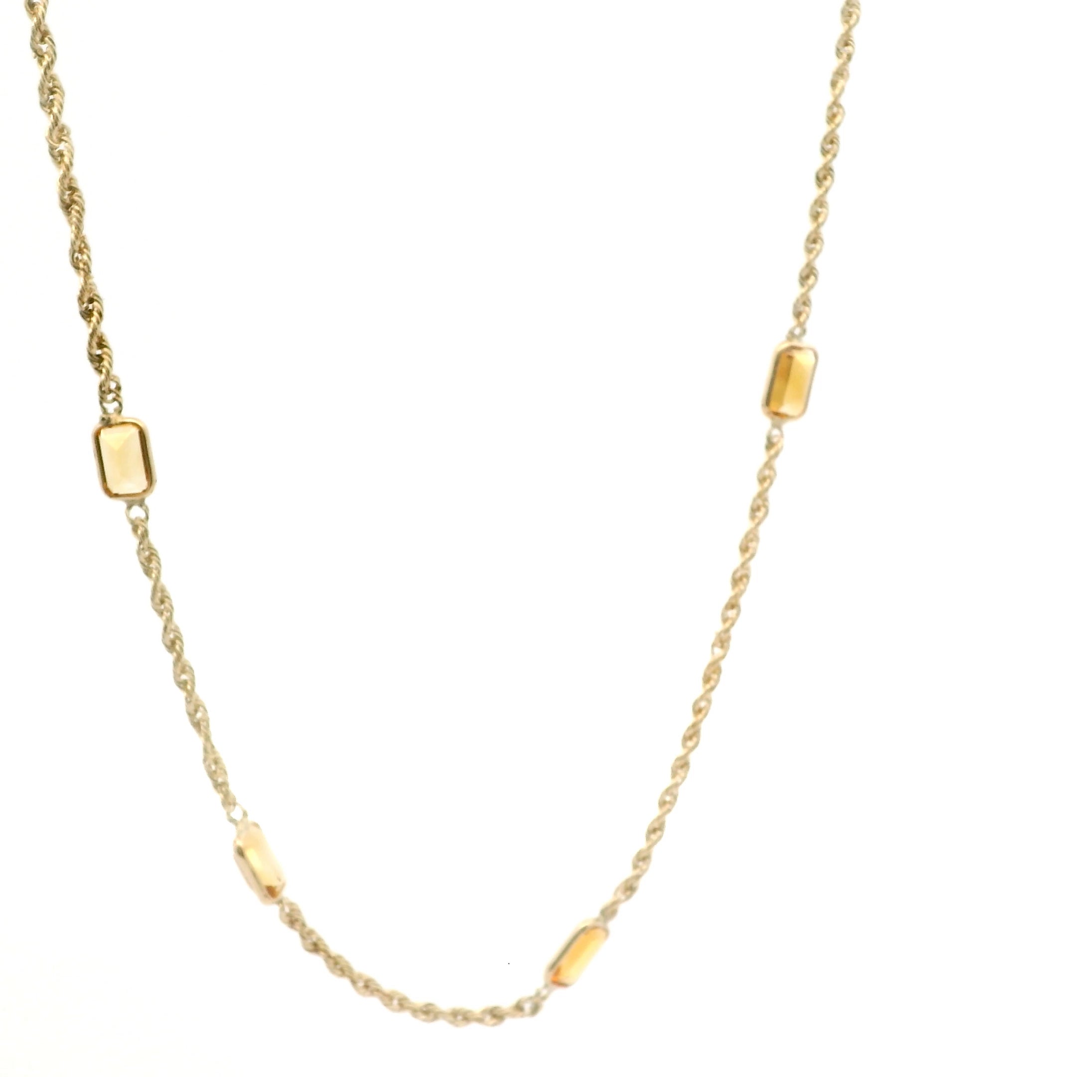 Citrine Station Necklace 0529327