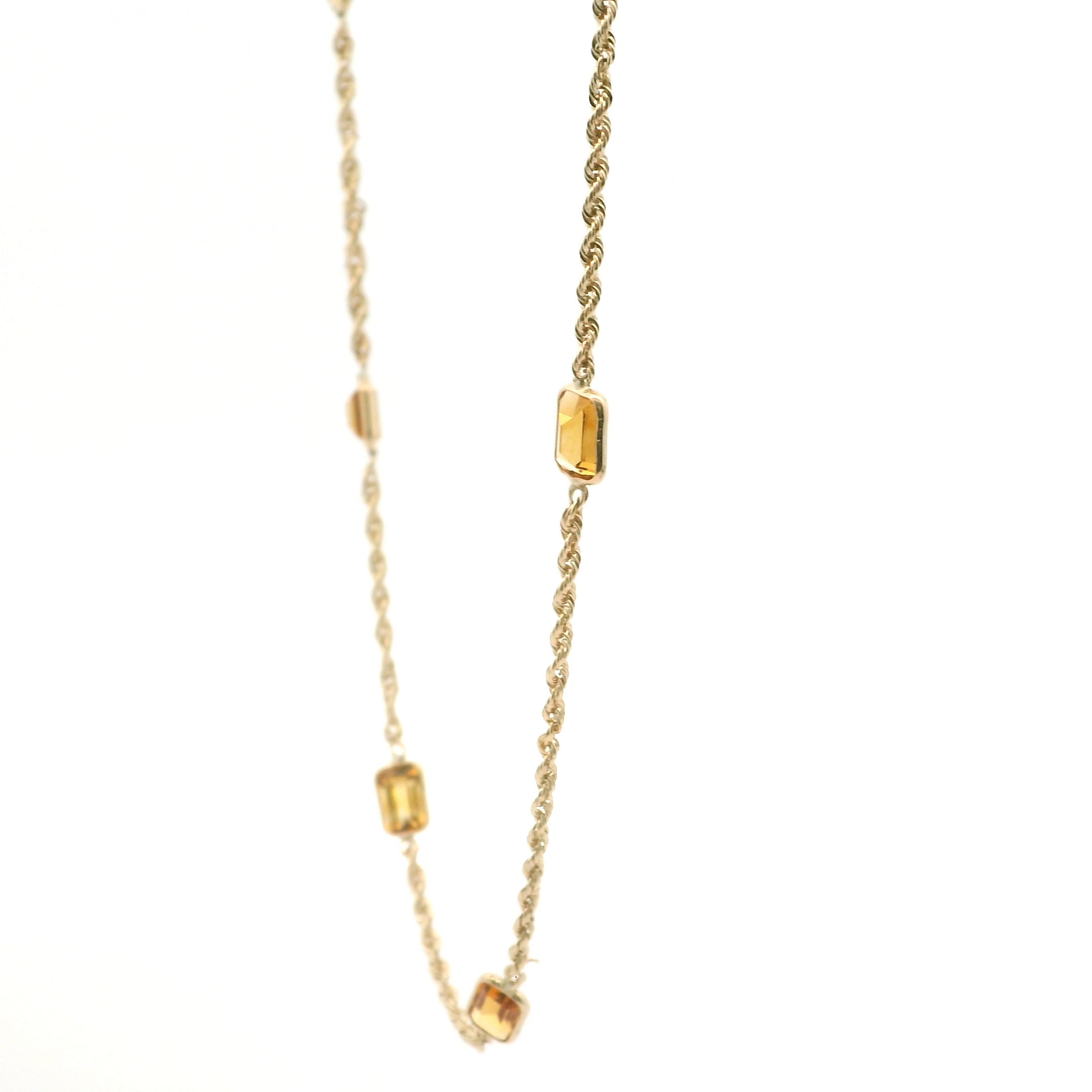 Citrine Station Necklace 0529327