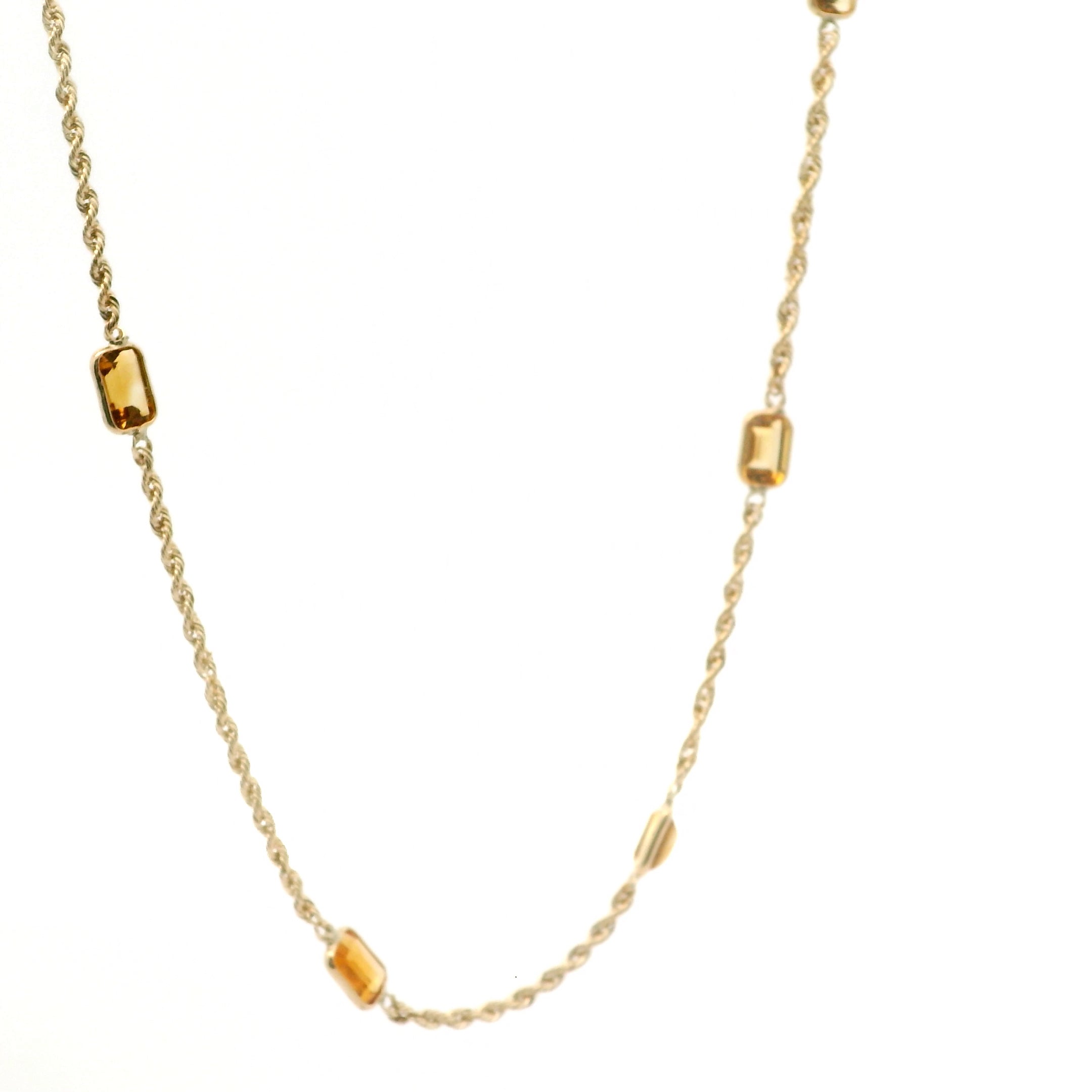 Citrine Station Necklace 0529327