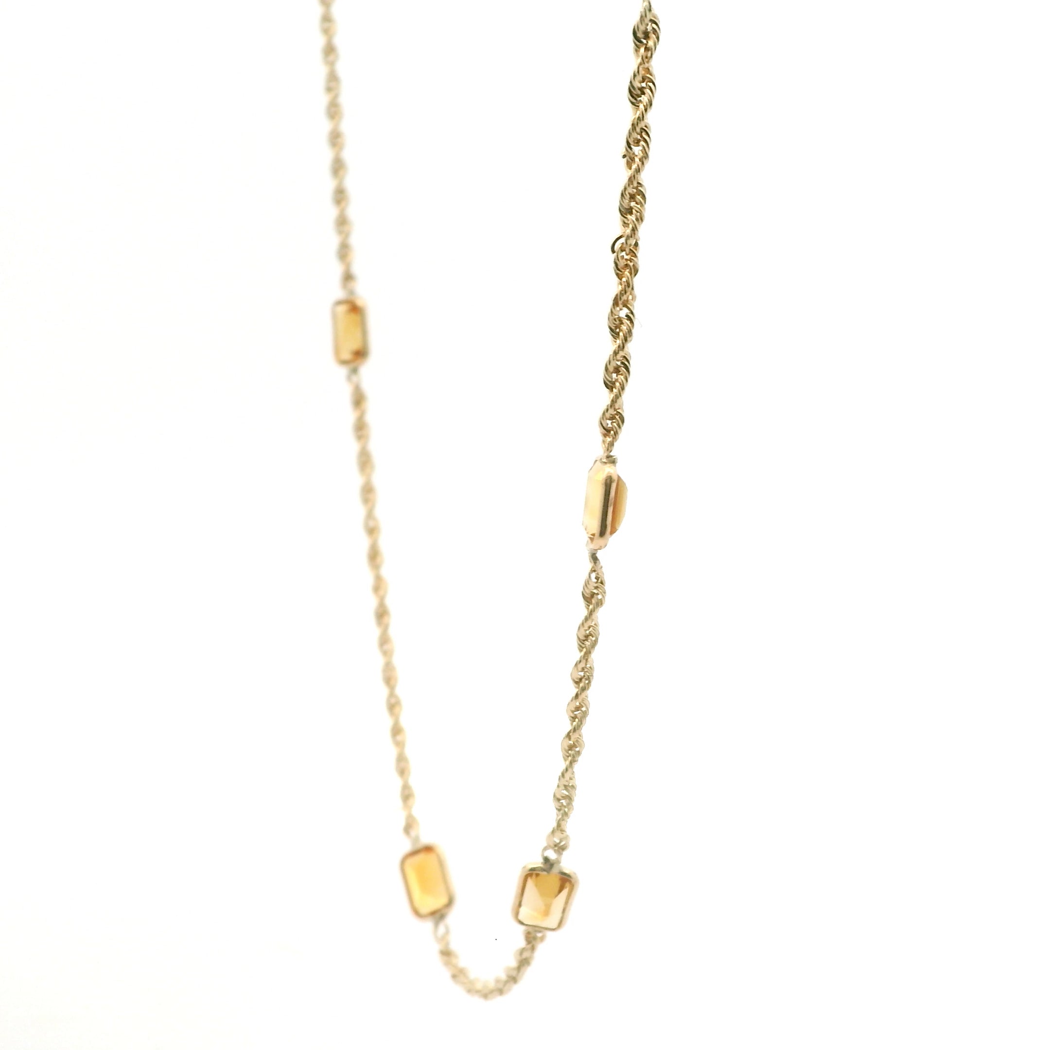 Citrine Station Necklace 0529327