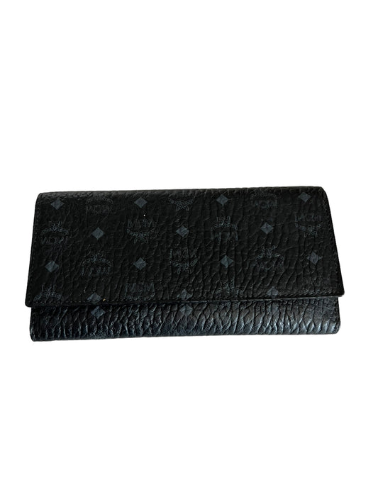 MCM - Long Tri Fold Wallet in Black Visetos 0243302