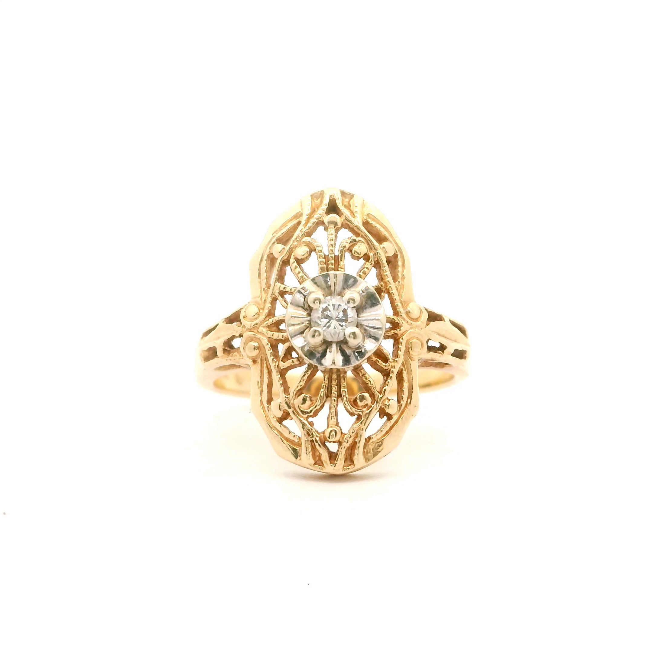 Golden Shield Ring Size 4.5 0833568