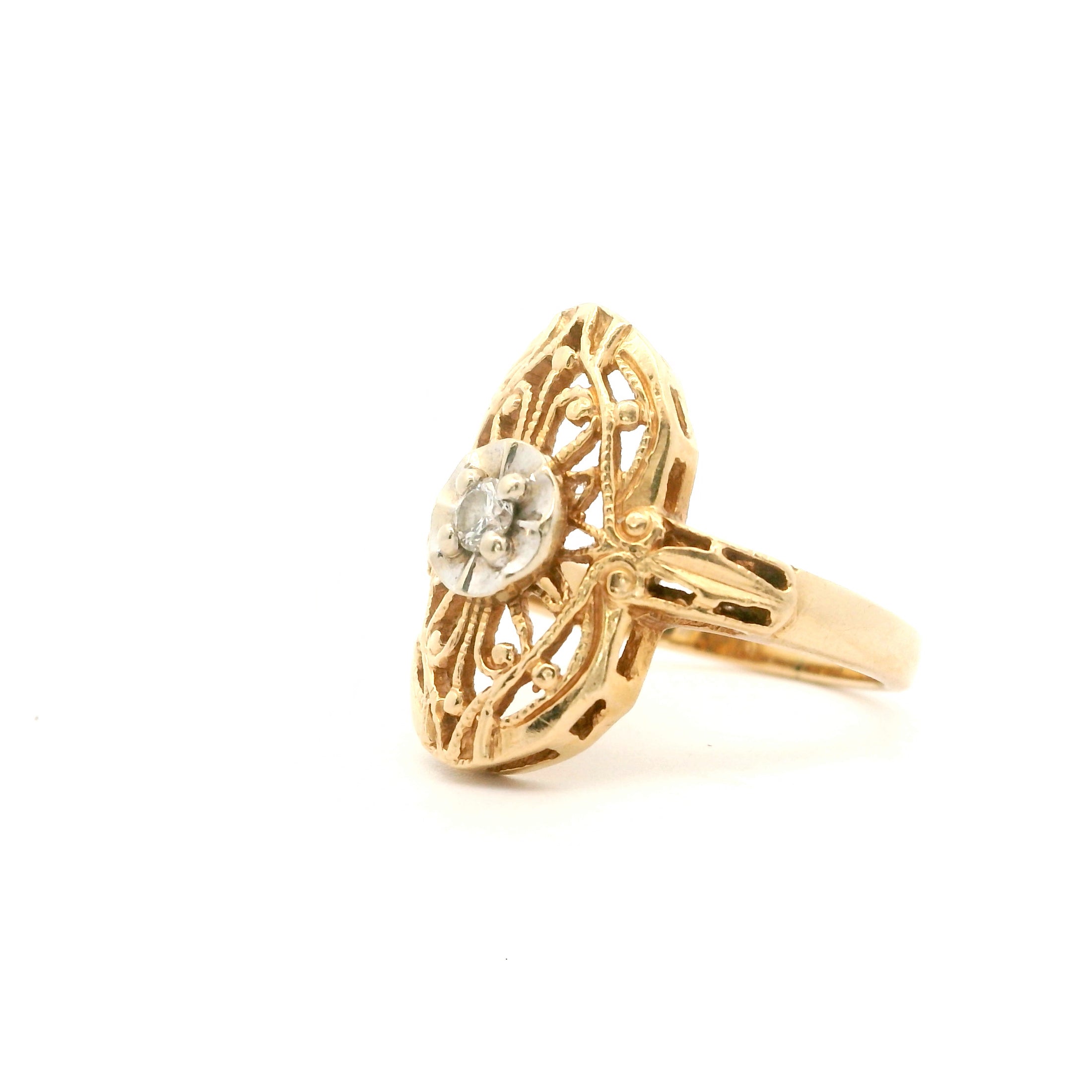Golden Shield Ring Size 4.5 0833568