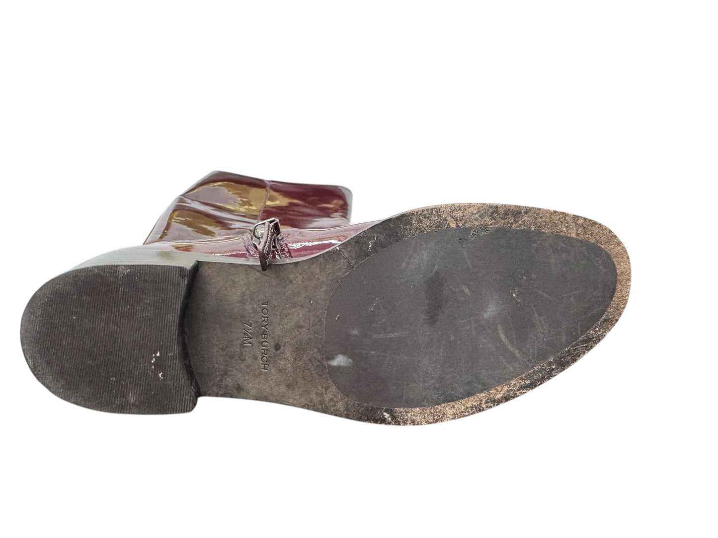 Pre-Owned Tory Burch Riding Boot in Bordeaux Size 7