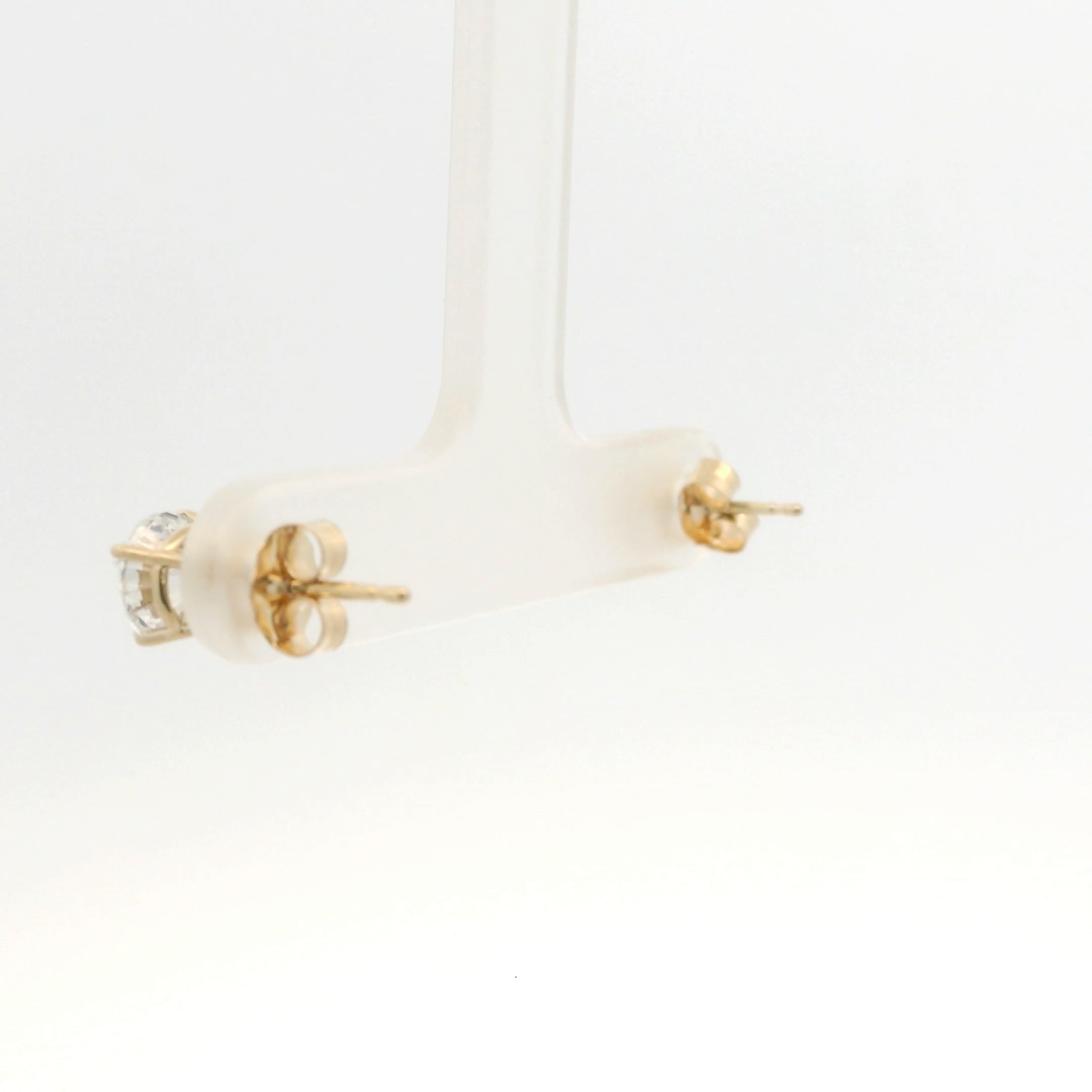 Brand New Lab Grown Diamond Stud Earrings - 1.50CTW Yellow Gold