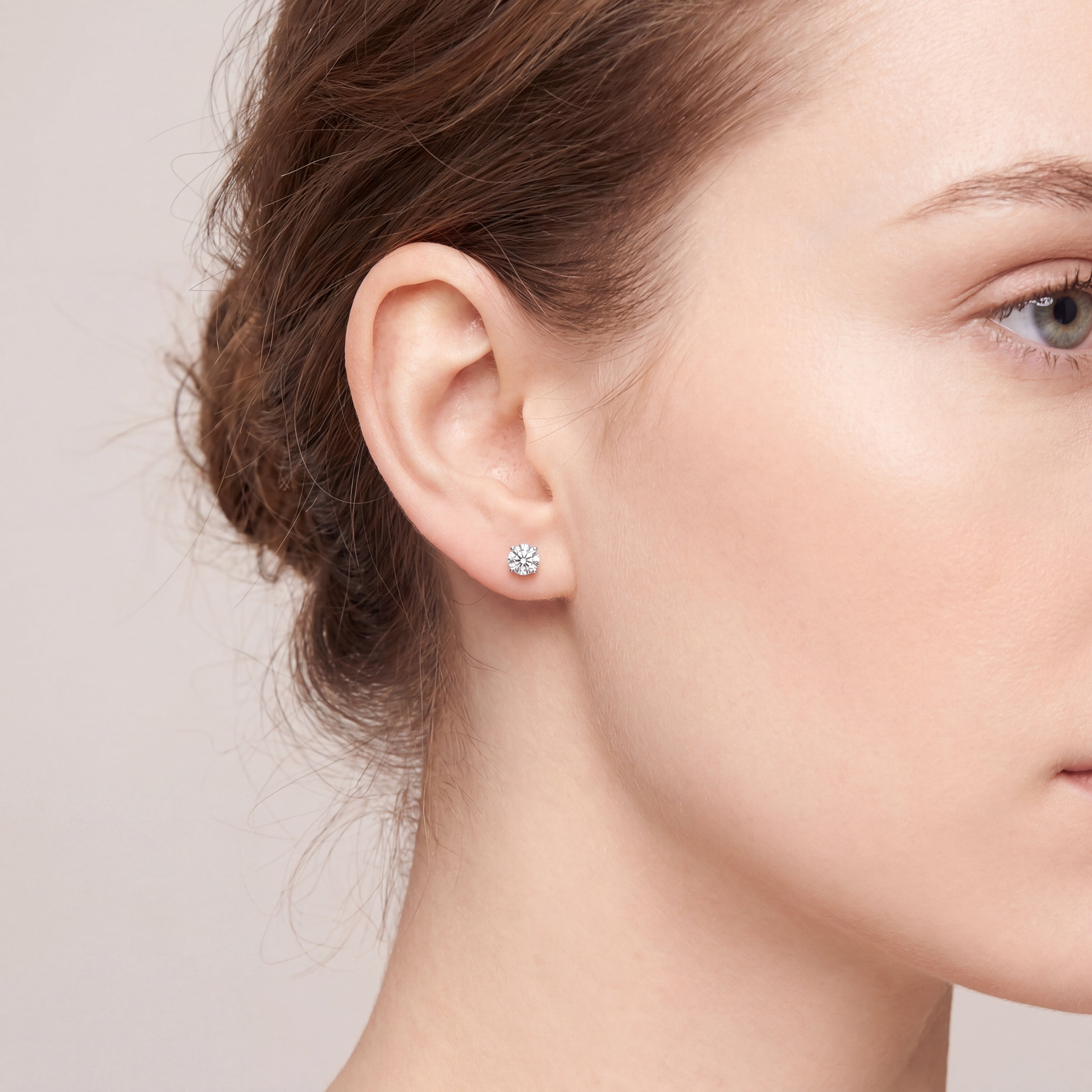 Brand New Lab Grown Diamond Stud Earrings - 1.50CTW White Gold