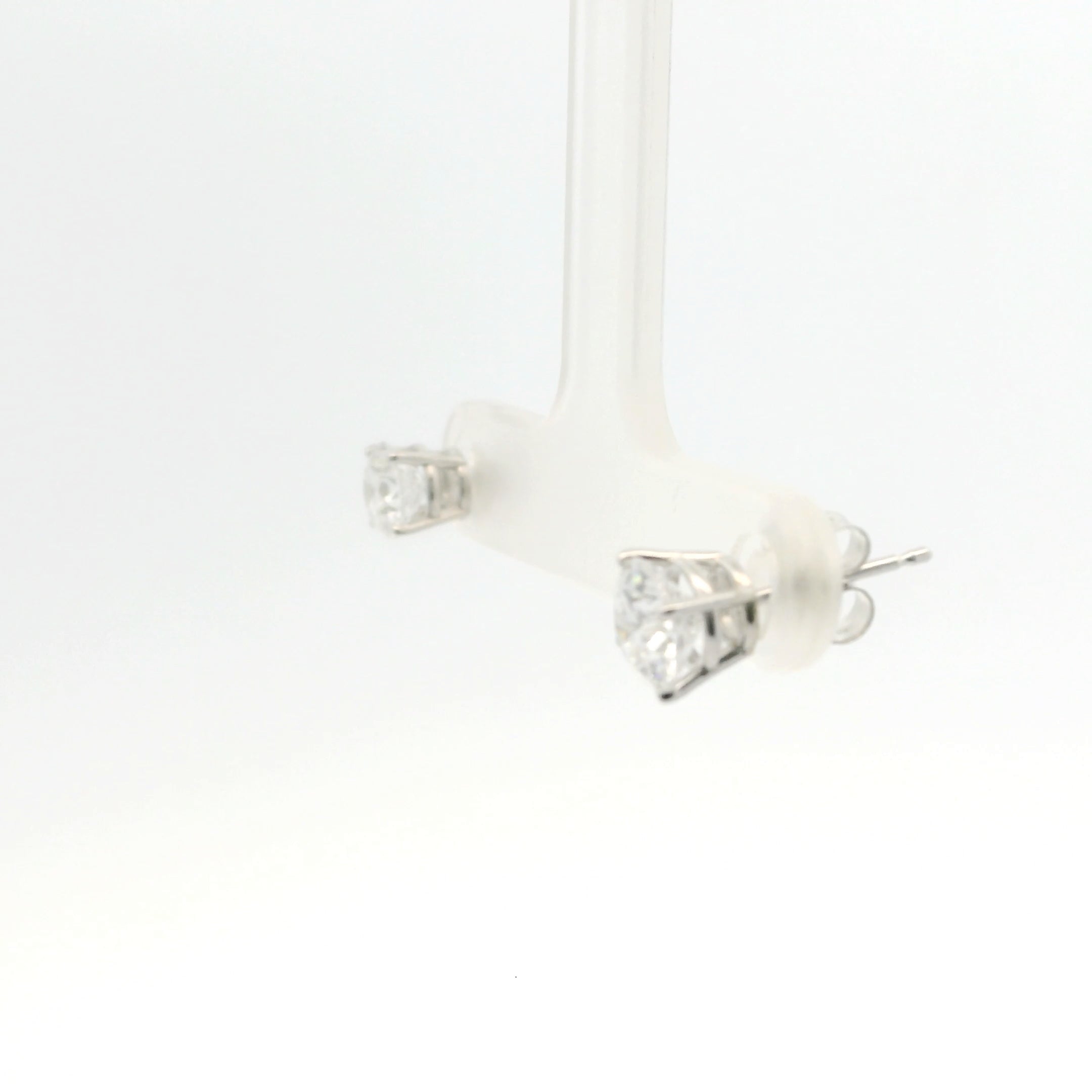 Brand New Lab Grown Diamond Stud Earrings - 1.50CTW White Gold