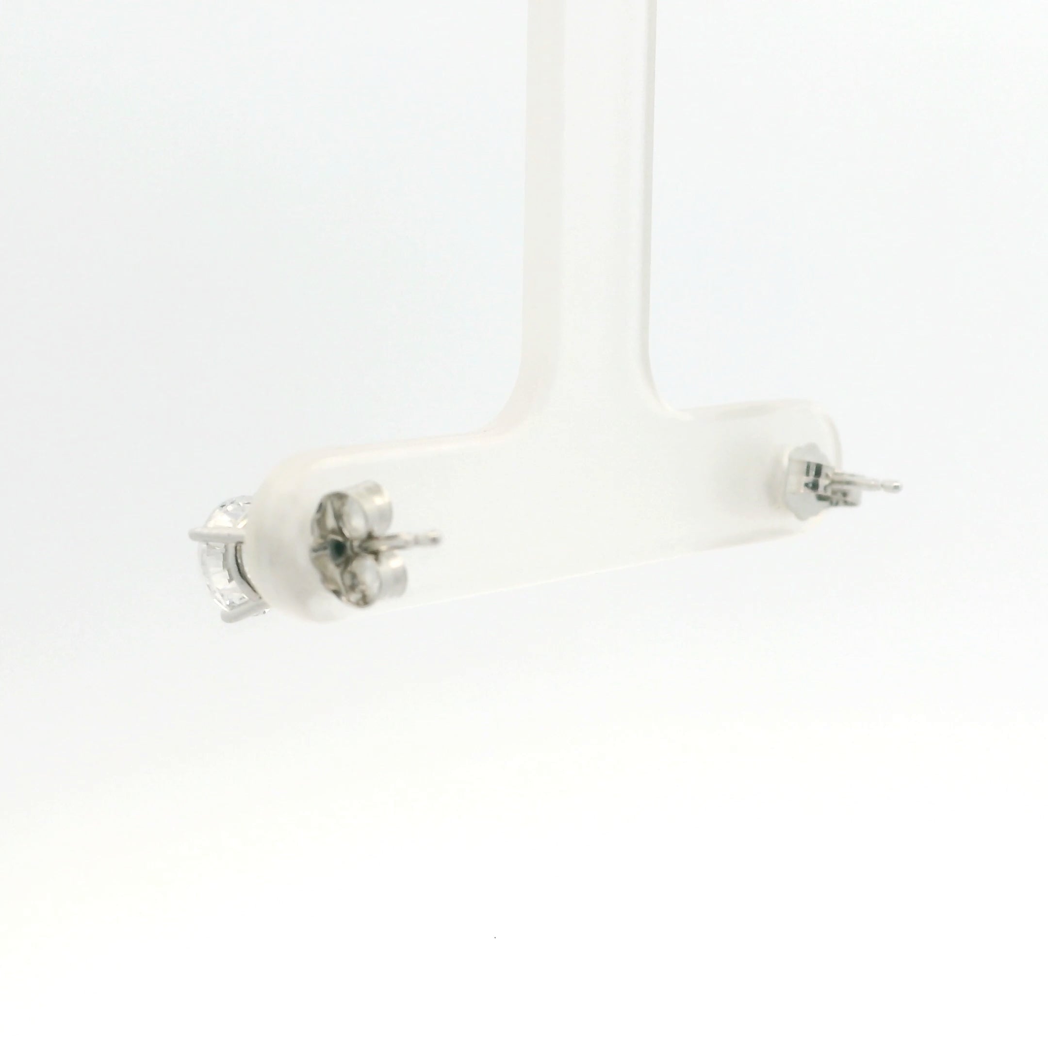 Brand New Lab Grown Diamond Stud Earrings - 1.50CTW White Gold