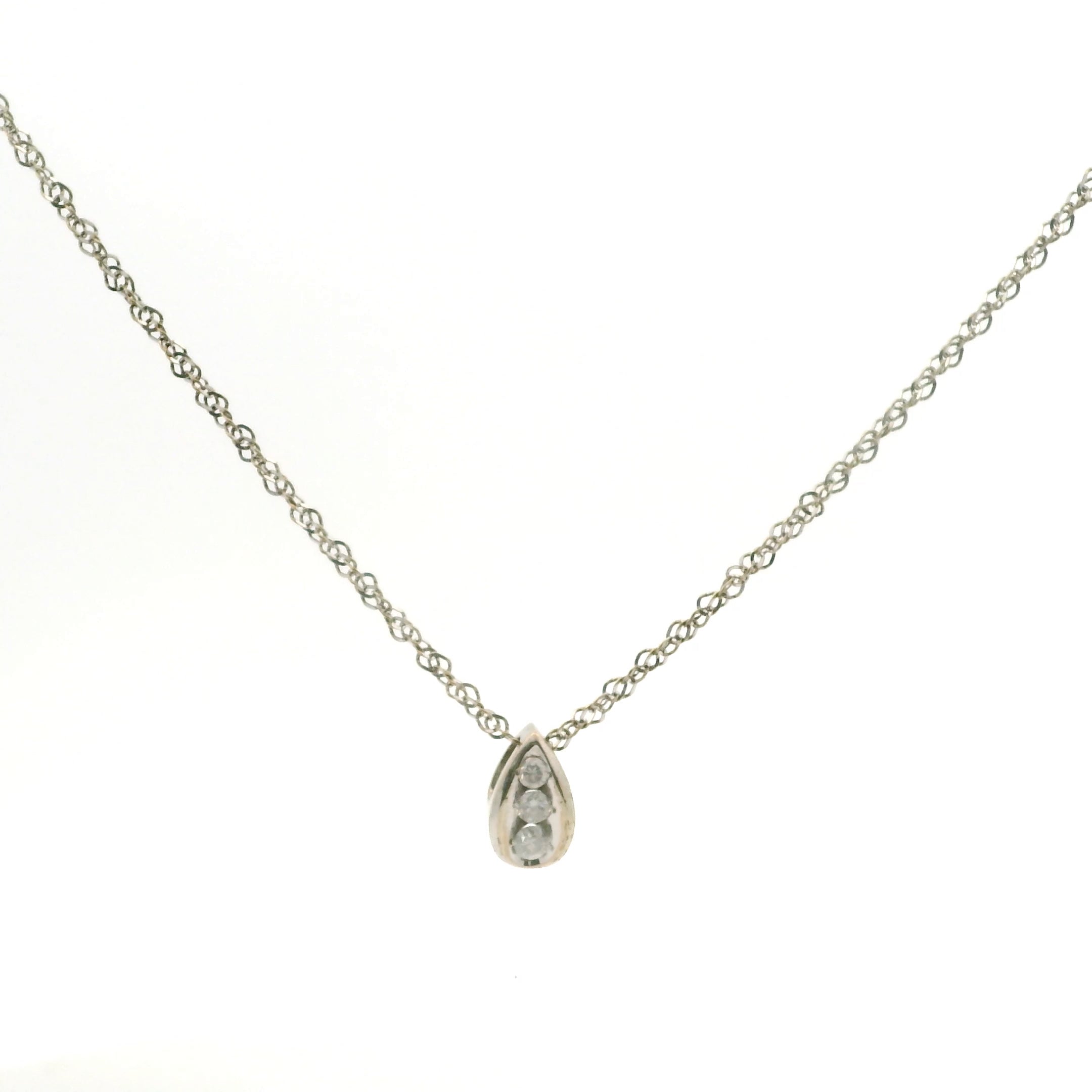 Diamond Tear Necklace 1024304-19