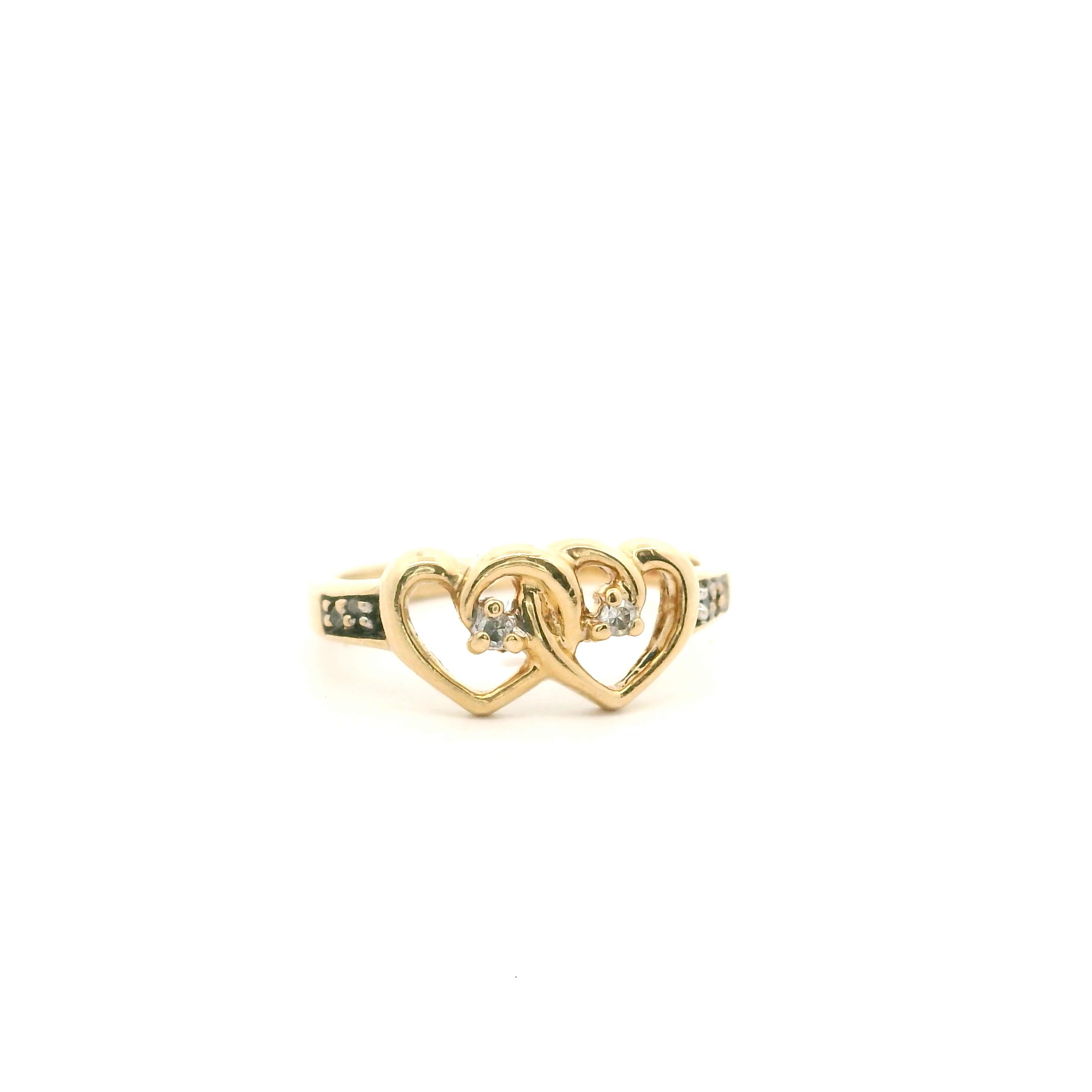 Dainty Double Heart Baby Ring Size 3.5 1133773