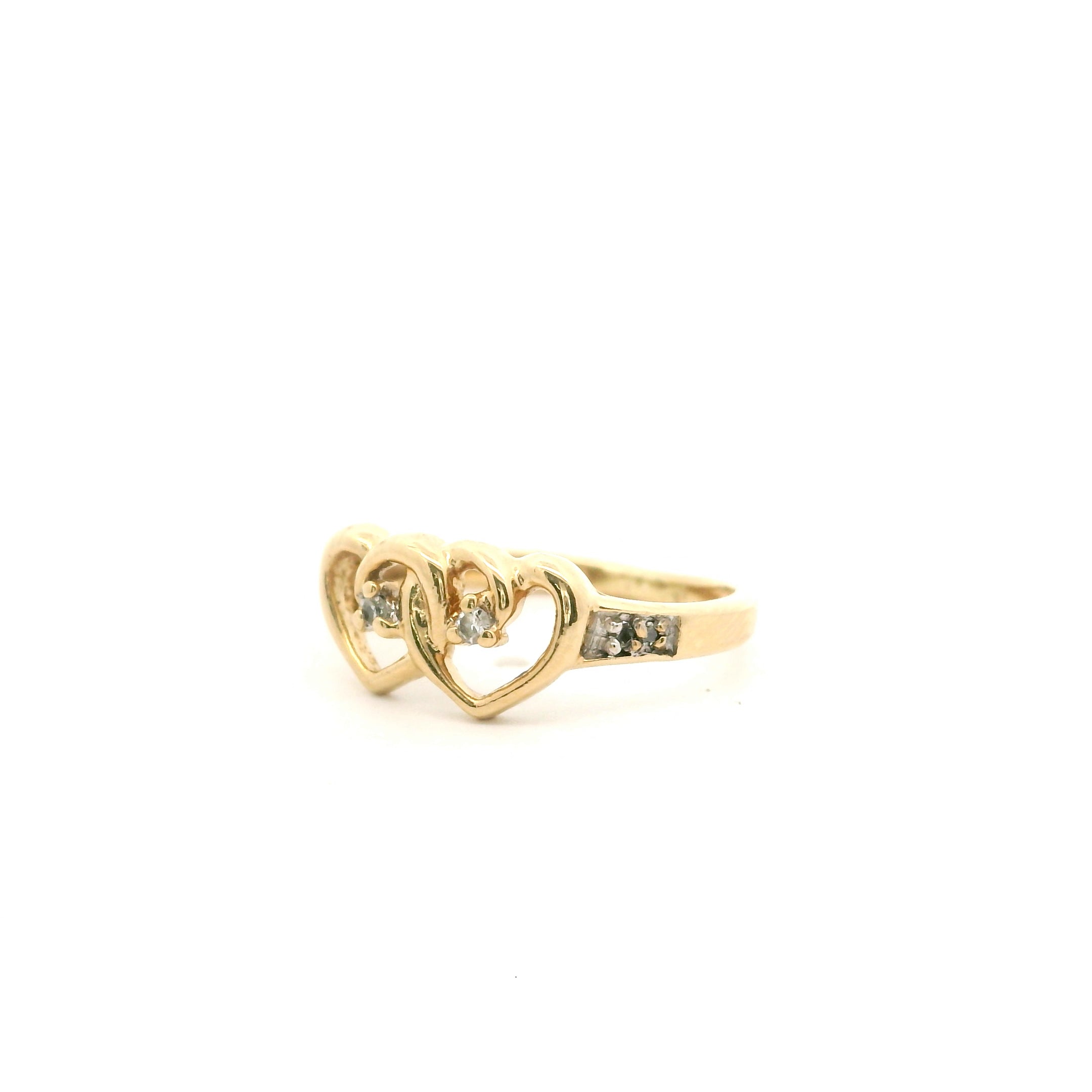 Dainty Double Heart Baby Ring Size 3.5 1133773