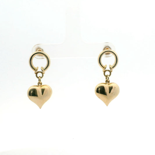 Puff Heart Dangle Earrings 1415496