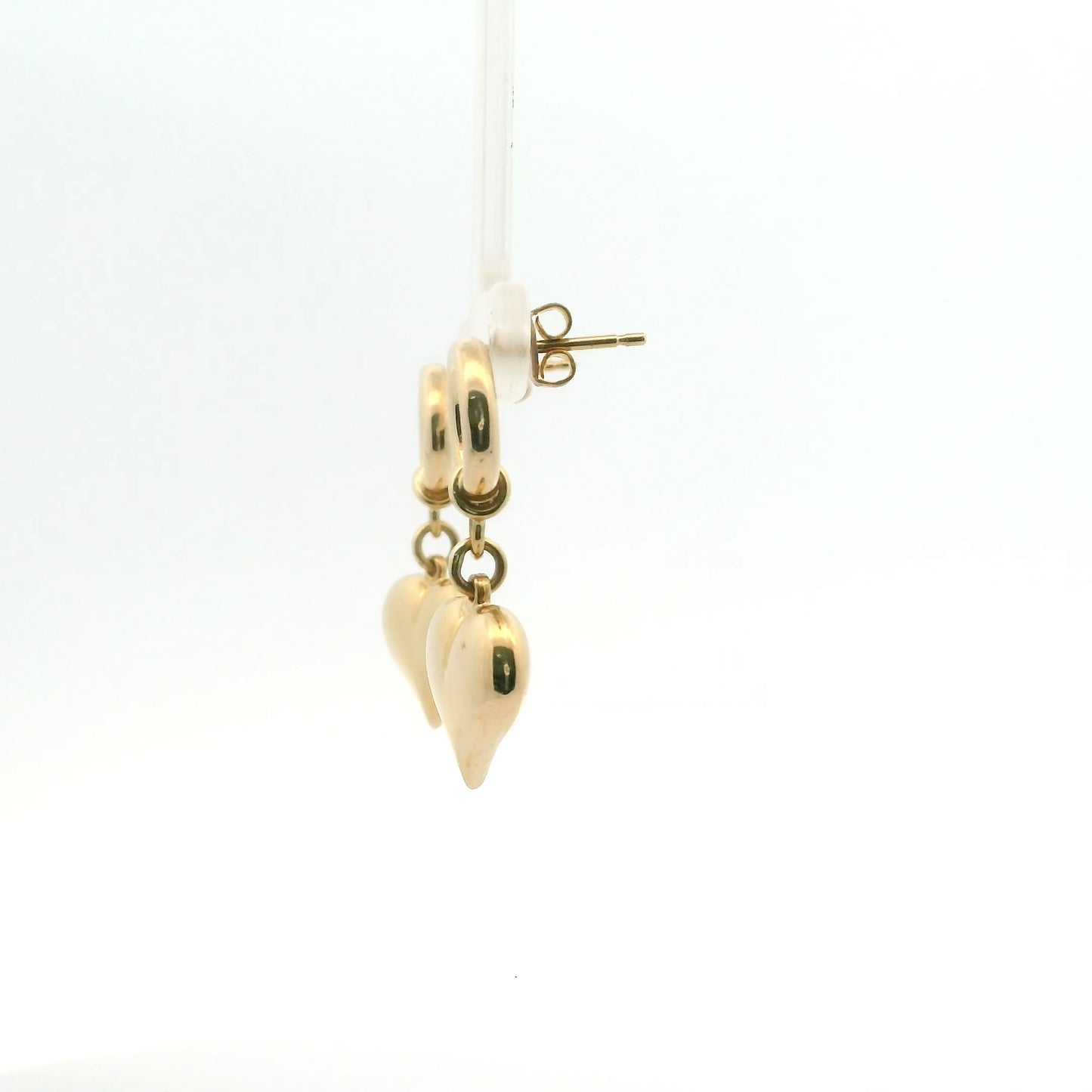 Puff Heart Dangle Earrings 1415496