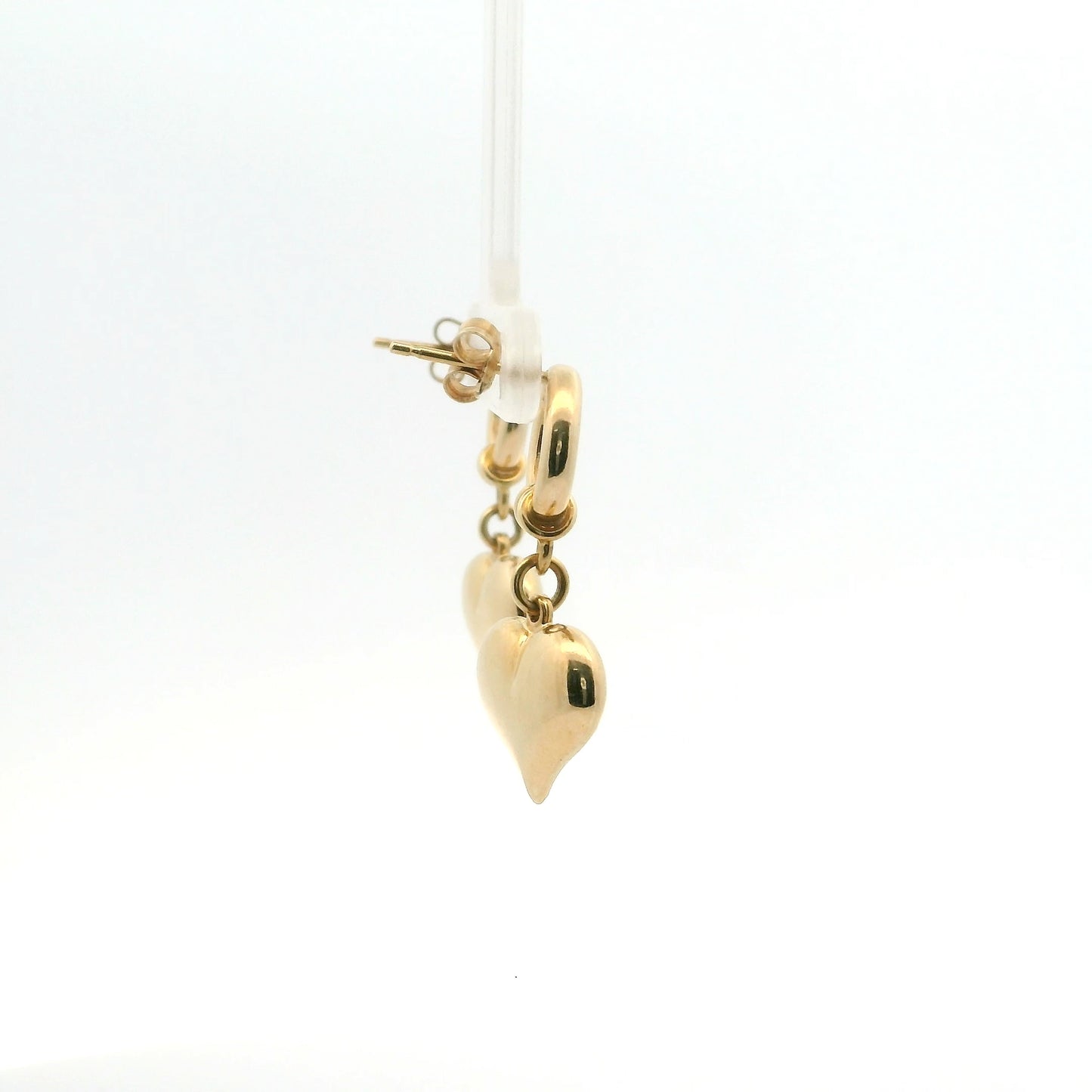 Puff Heart Dangle Earrings 1415496