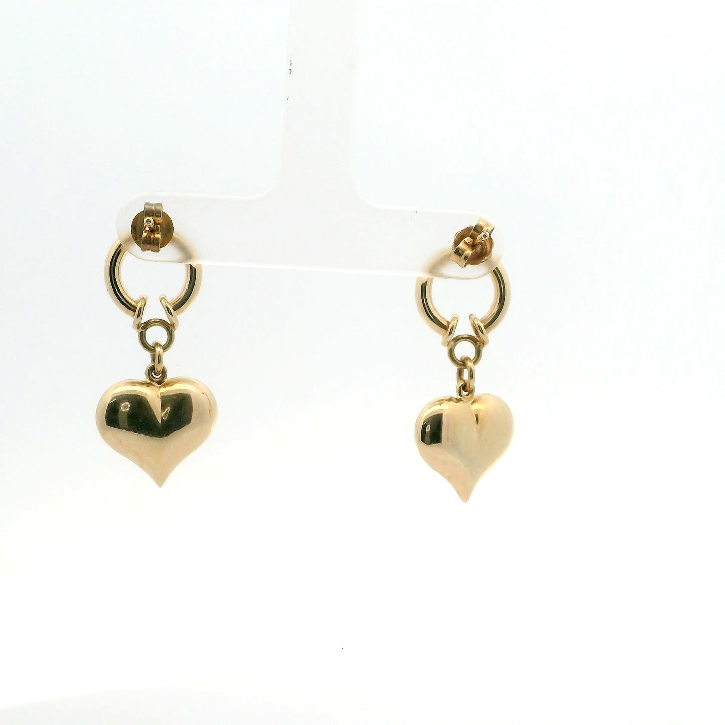 Puff Heart Dangle Earrings 1415496