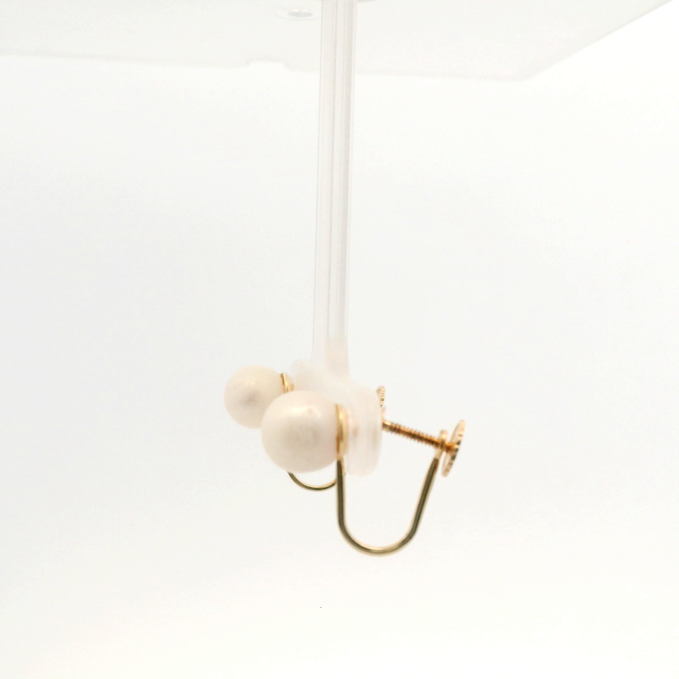 Vintage Style Pearl Screwback Earrings 1801465