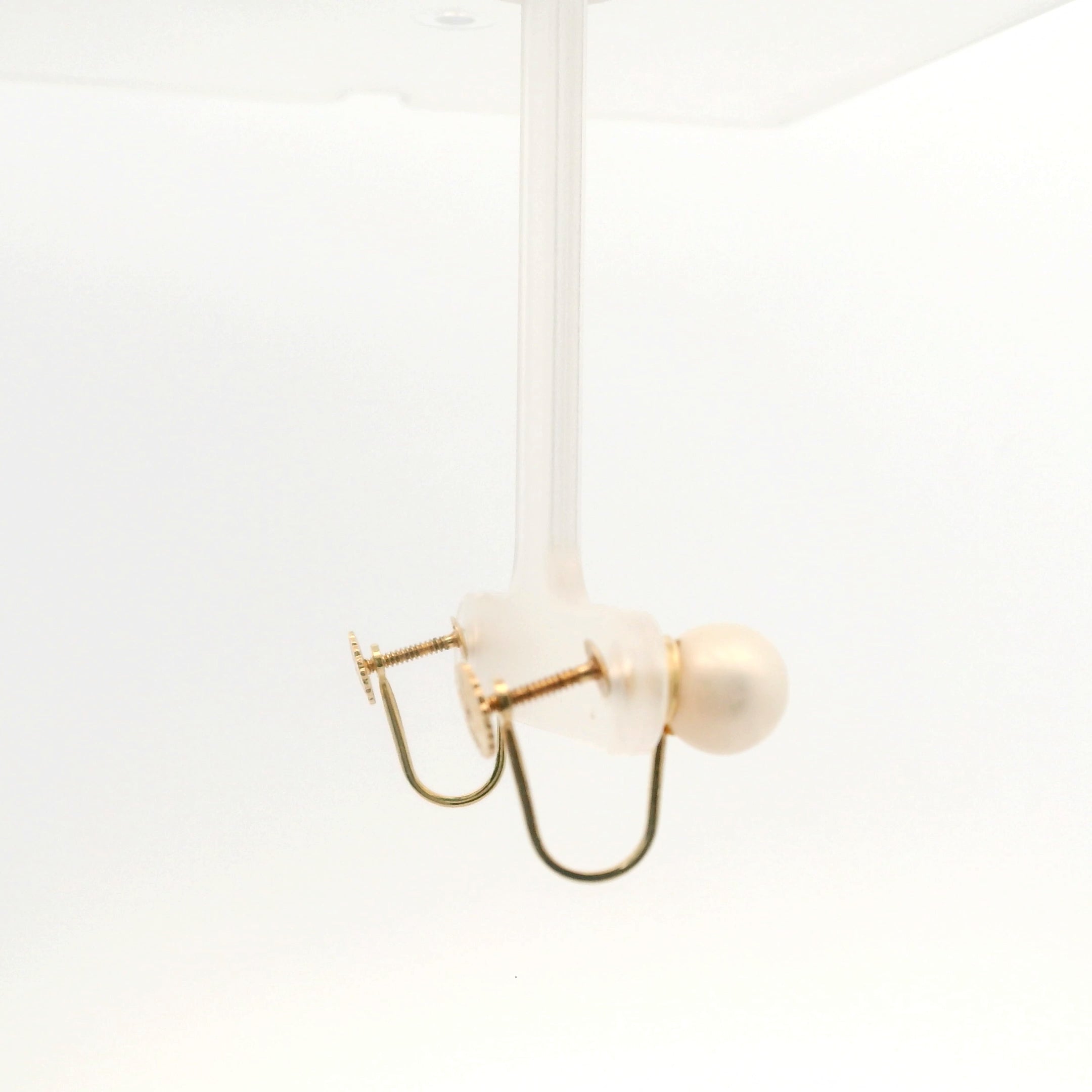 Vintage Style Pearl Screwback Earrings 1801465
