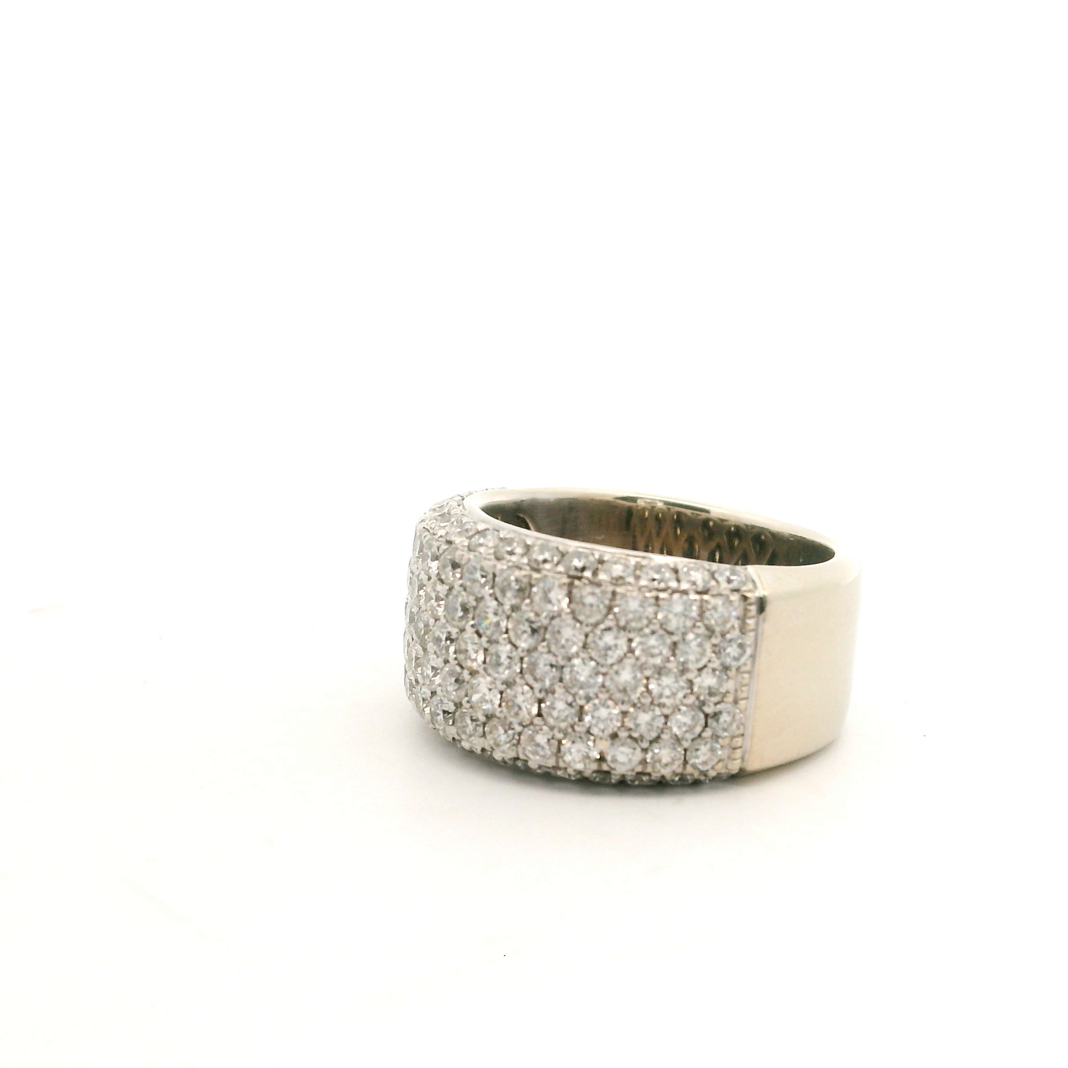 High Shine White Gold Multi Row Ring Size 5 1801799