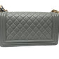 Chanel - Medium Boy Bag in Quilted Lambksin Green 0177513