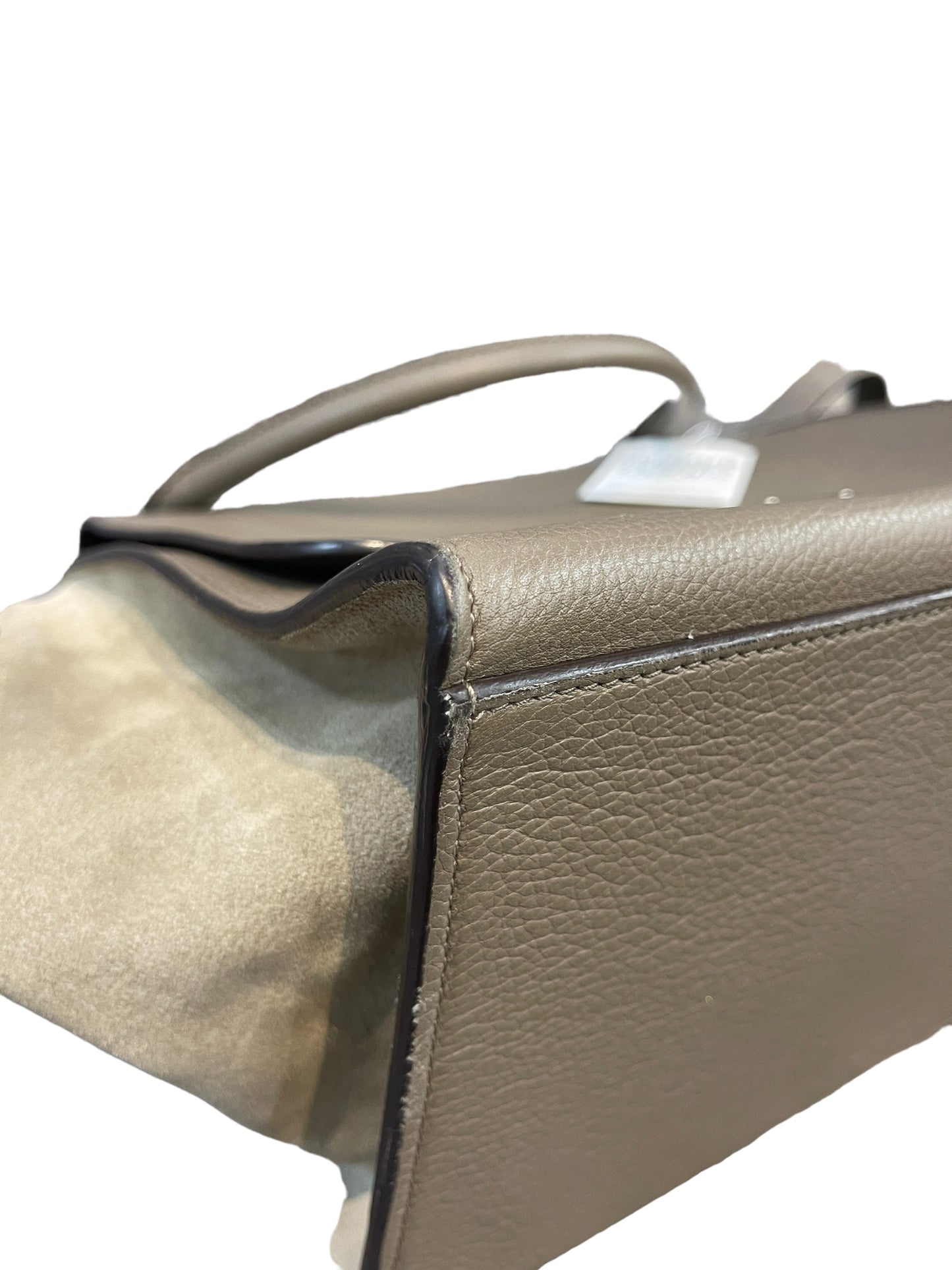 Celine - Trapeze Bag in Light Gray Leather & Suede 1403302