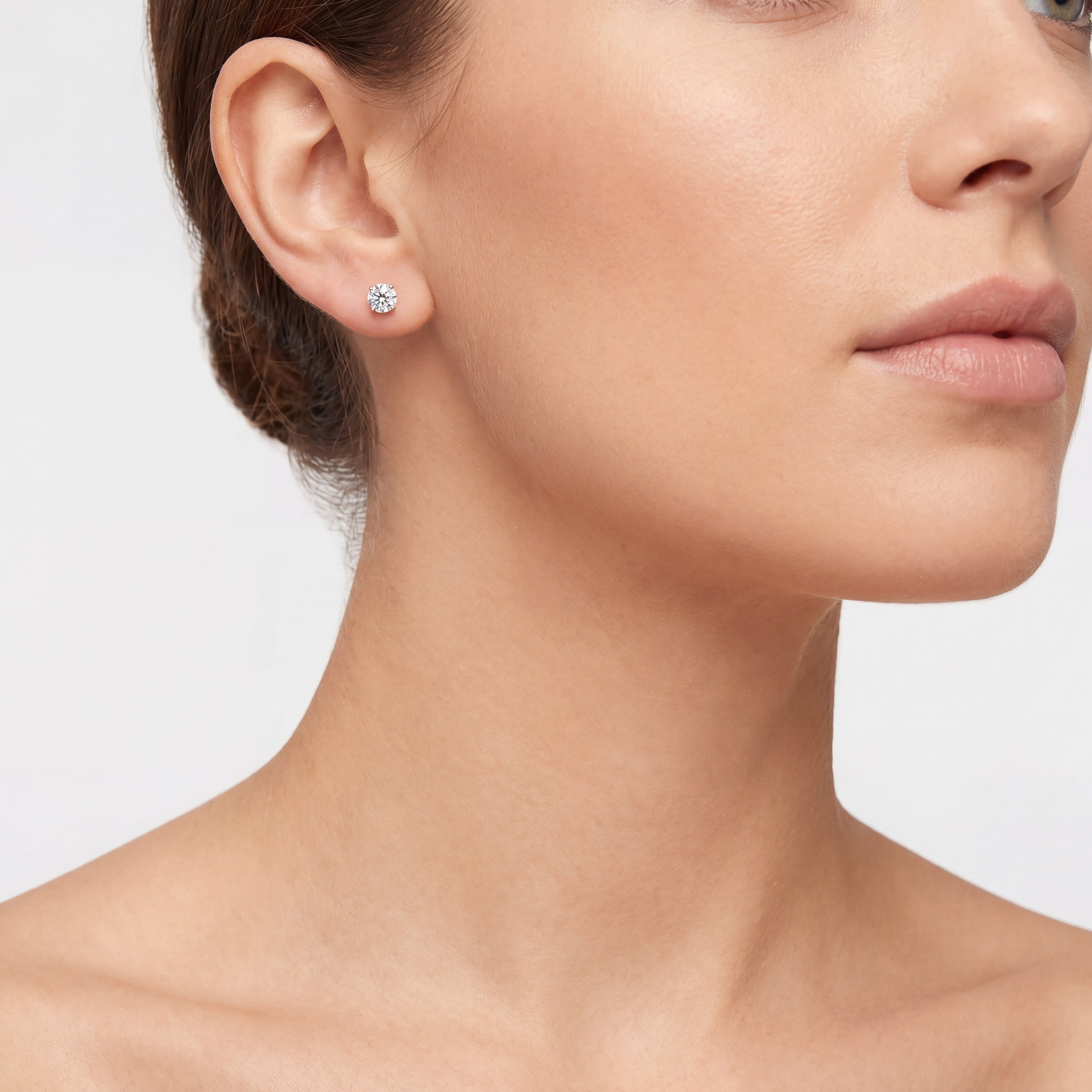 Brand New Lab Grown Diamond Stud Earrings - 2.00CTW Yellow Gold
