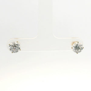Brand New Lab Grown Diamond Stud Earrings - 2.00CTW Yellow Gold