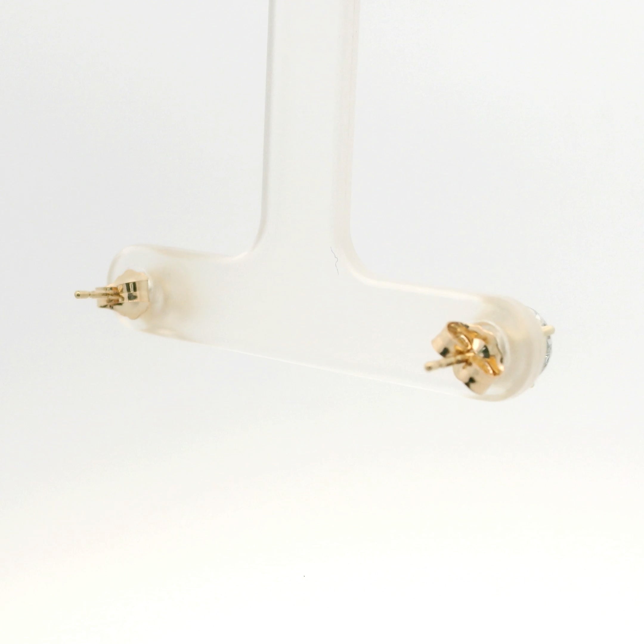 Brand New Lab Grown Diamond Stud Earrings - 2.00CTW Yellow Gold