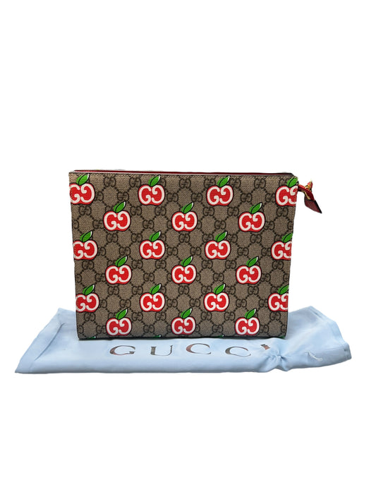 Authentic Gucci GG Supreme Apple Cosmetic Pouch 0242161