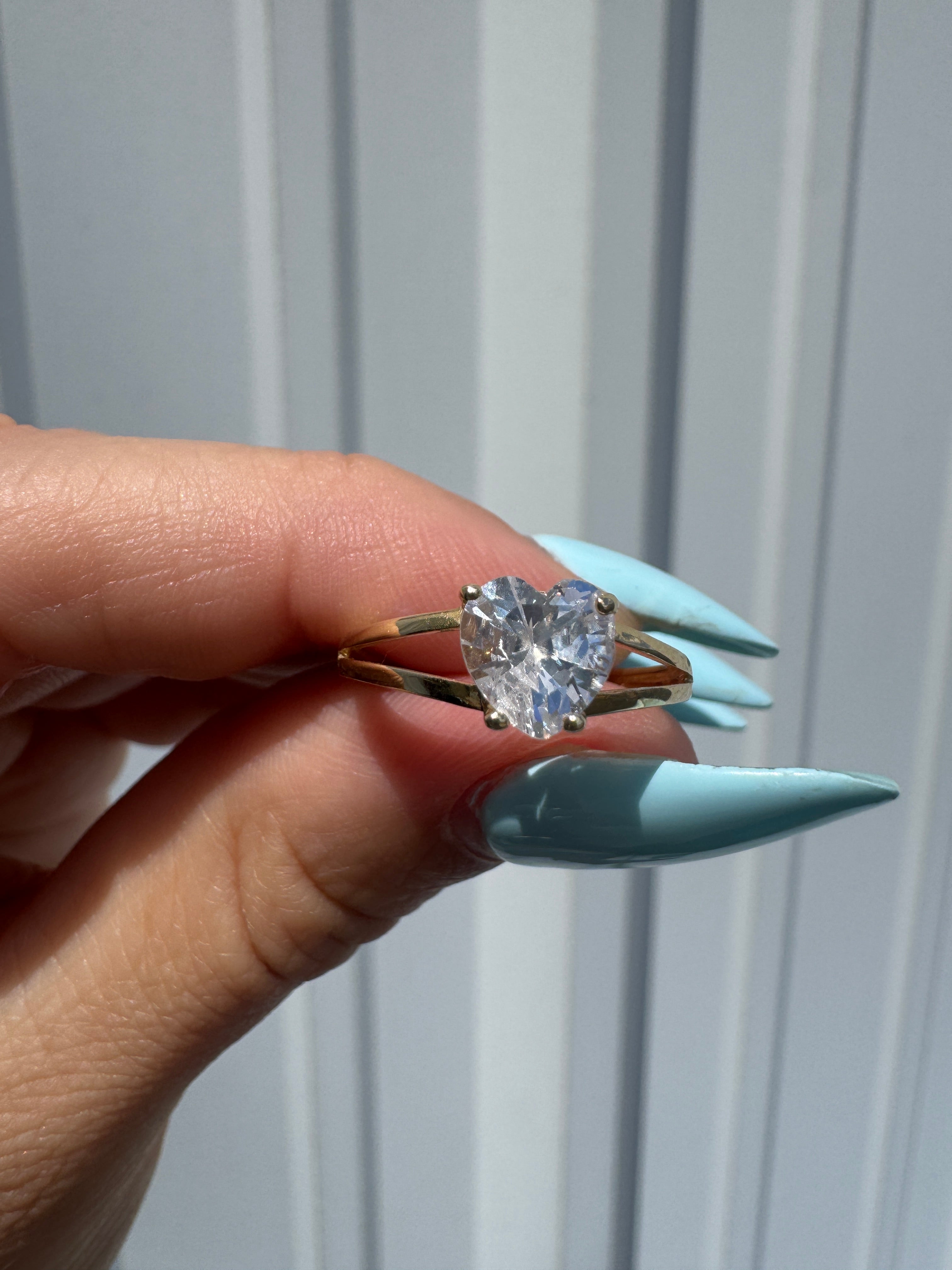 Clear Heart Ring Size 6.5 0529122