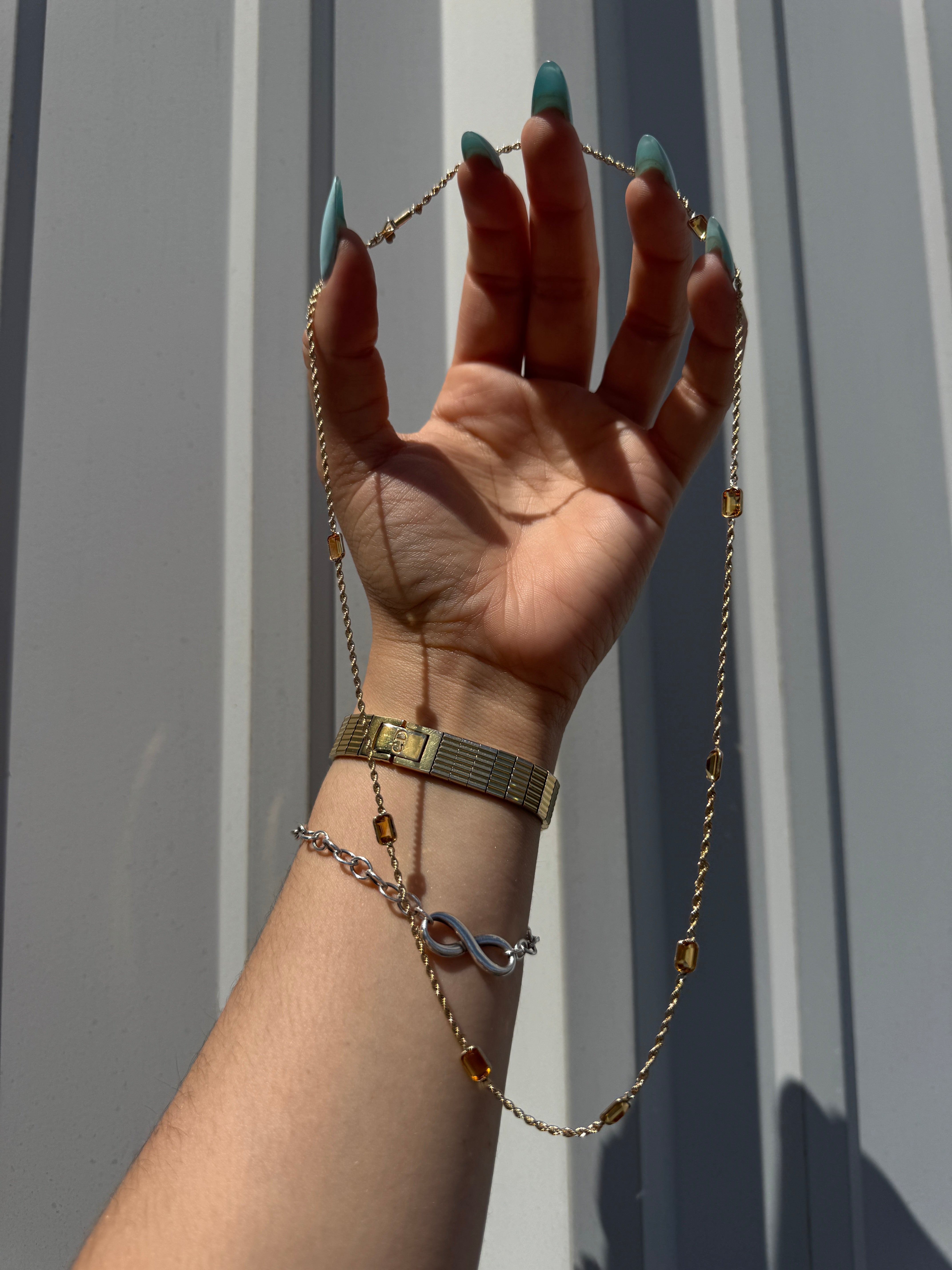 Citrine Station Necklace 0529327