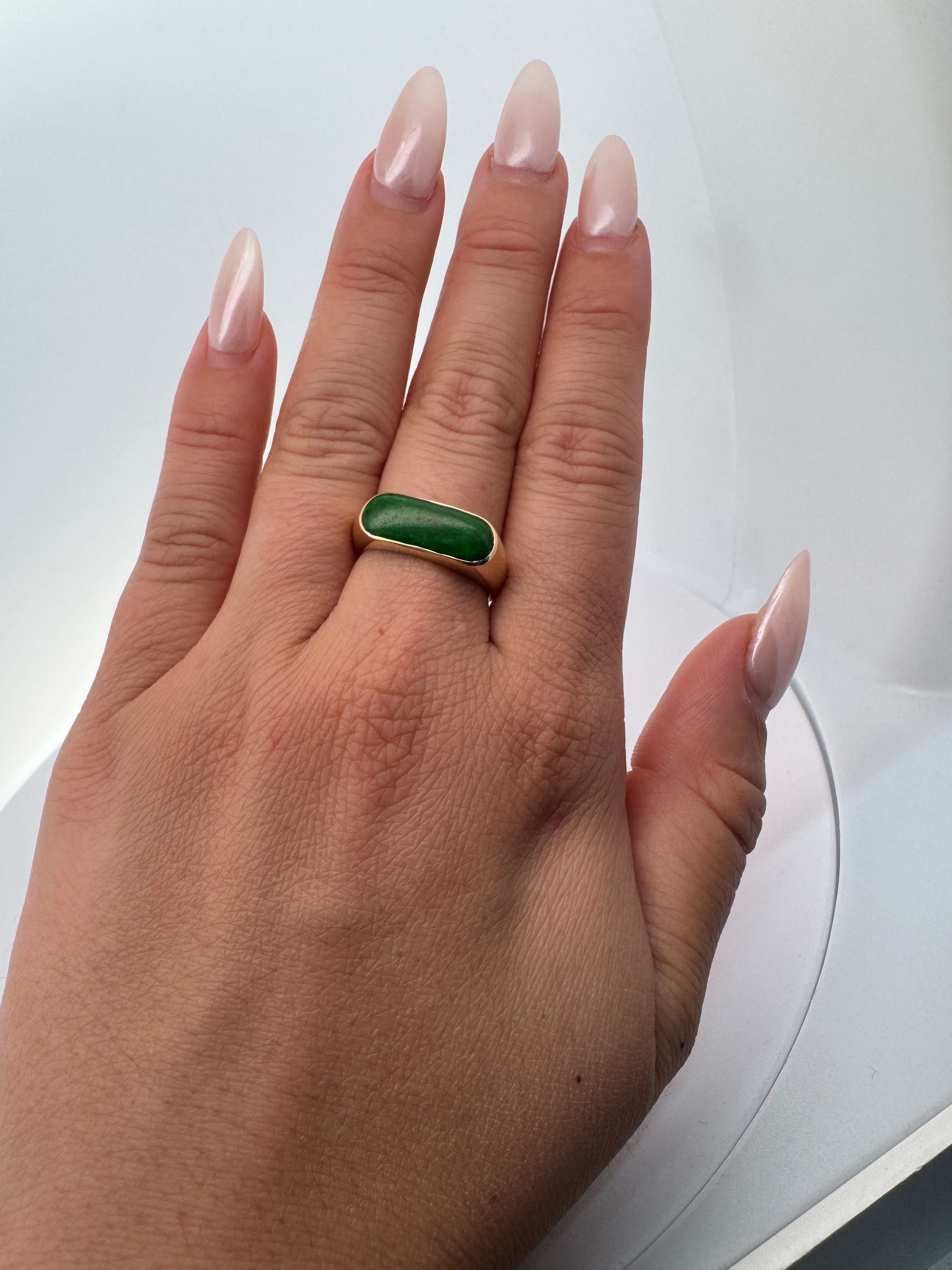 East West Jade Ring Size 7.5 1801029