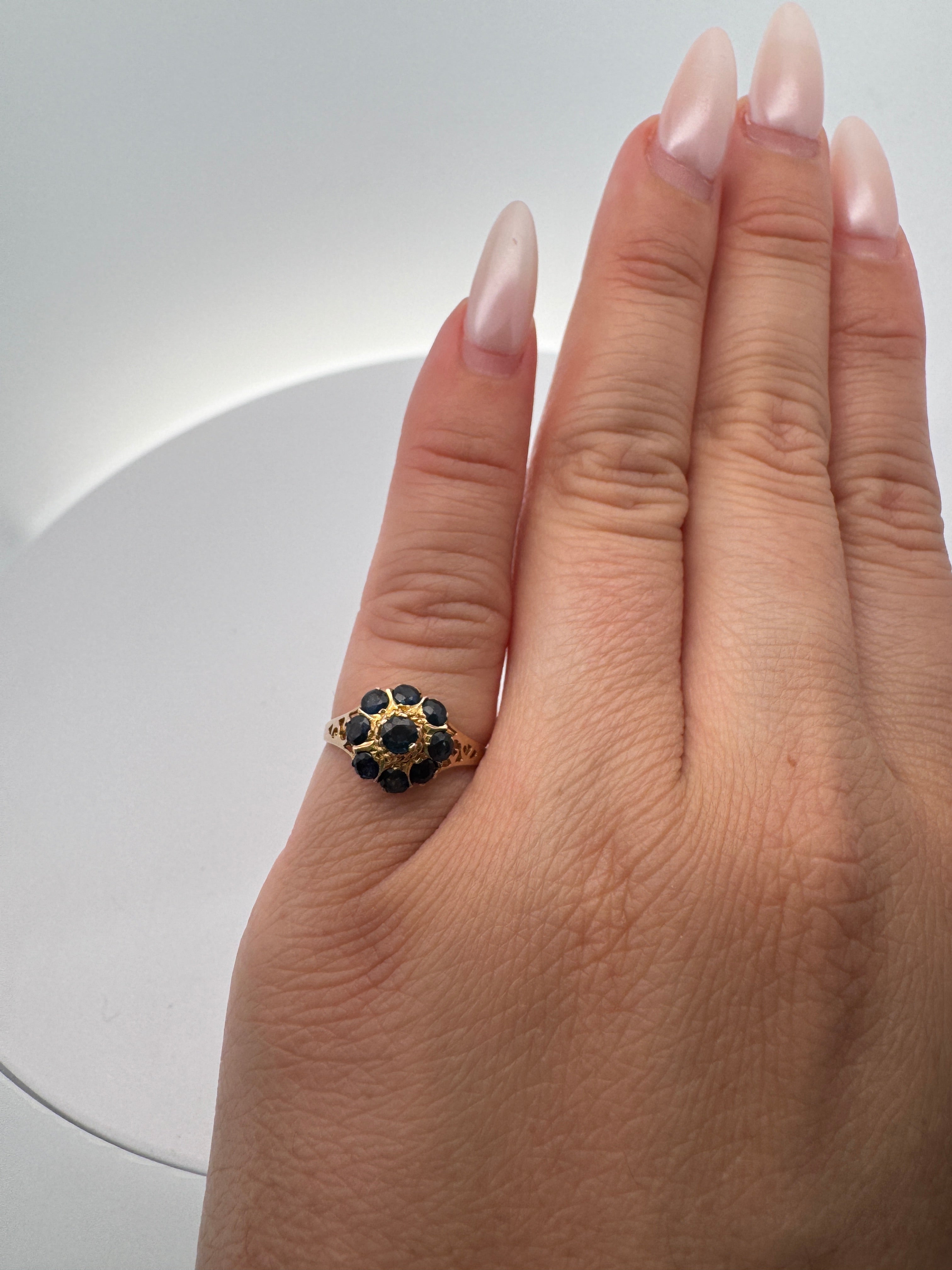 Sapphire Flower Ring Size 4 1024998