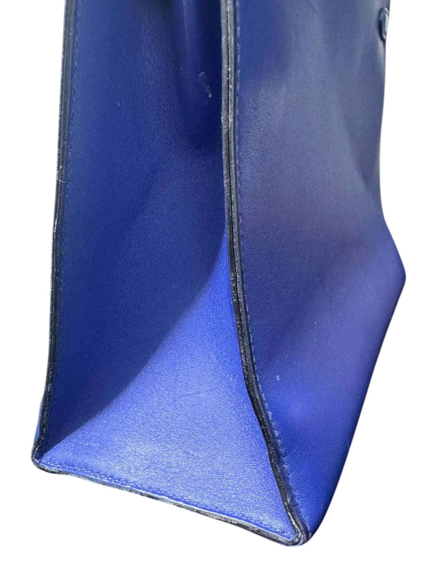 Authentic Hermès Kelly Sellier 25 in Bleu Electric with Gold Hardware 0251097