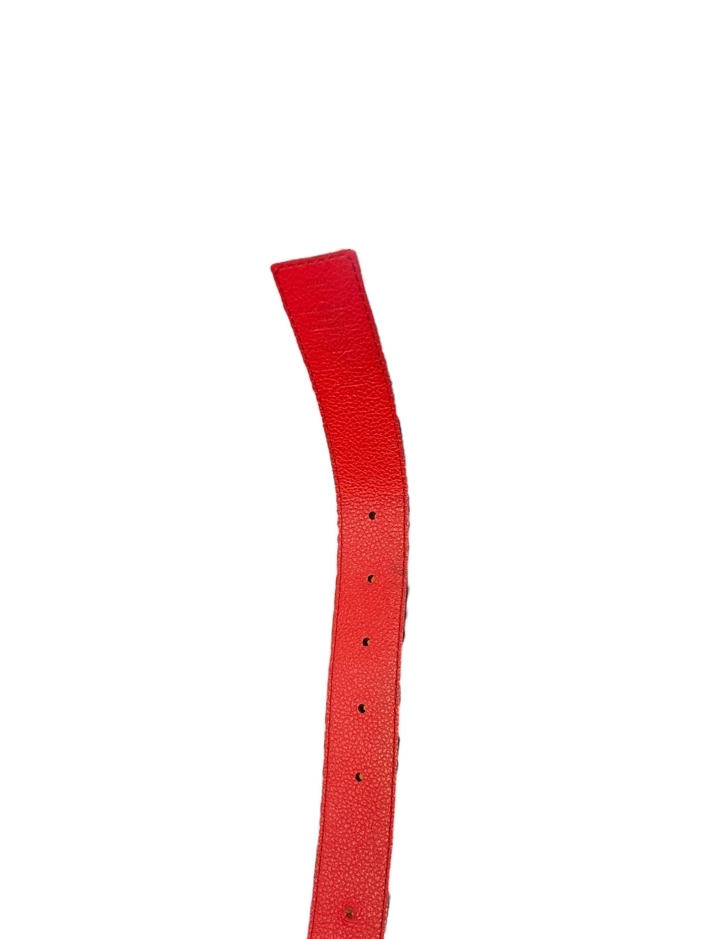 Louis Vuitton - Thin LV Belt in Monogram with Red Interior 35/38 1404954