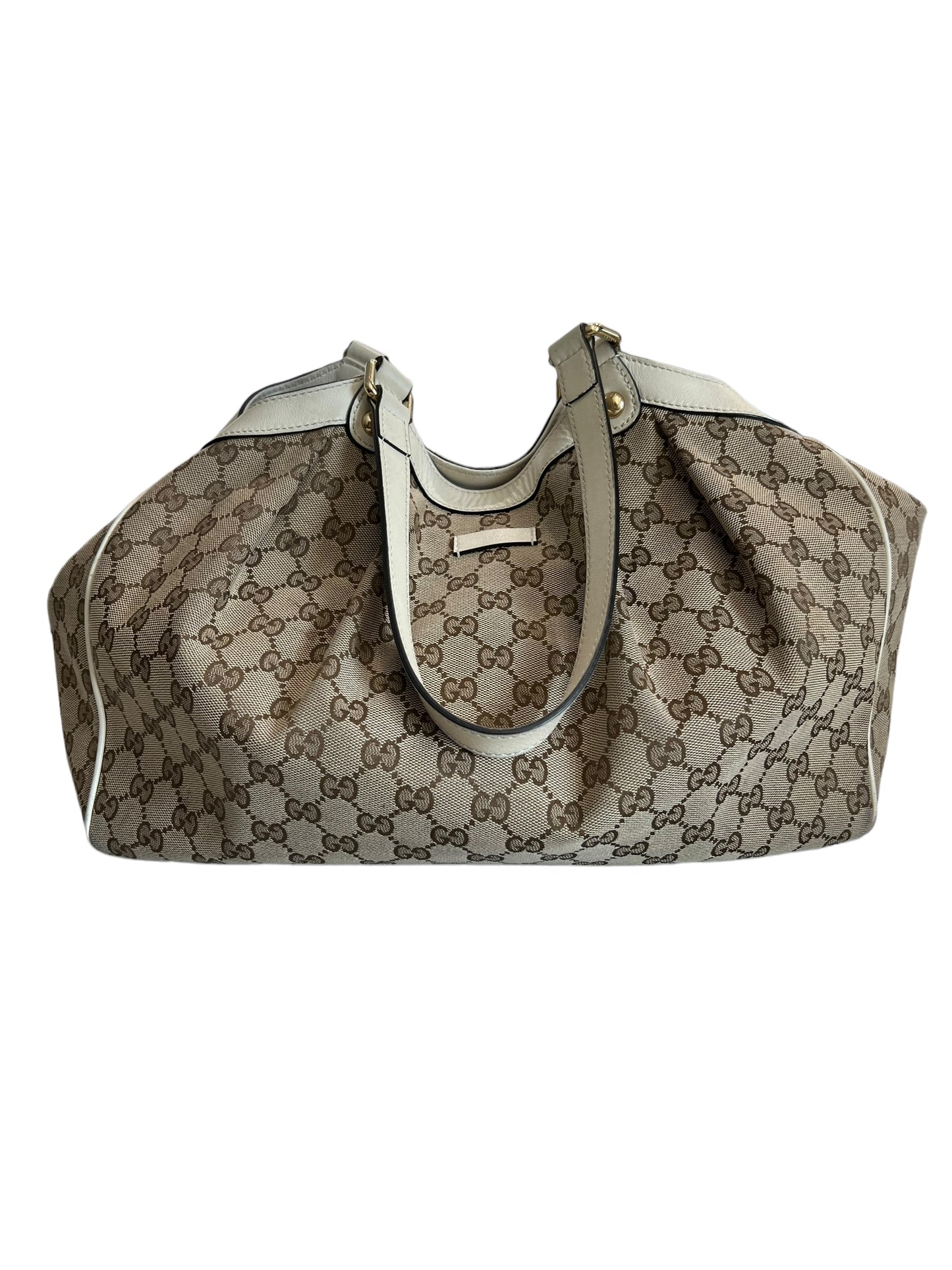 Gucci - Sukey Tote in Tan GG Cloth 0245054