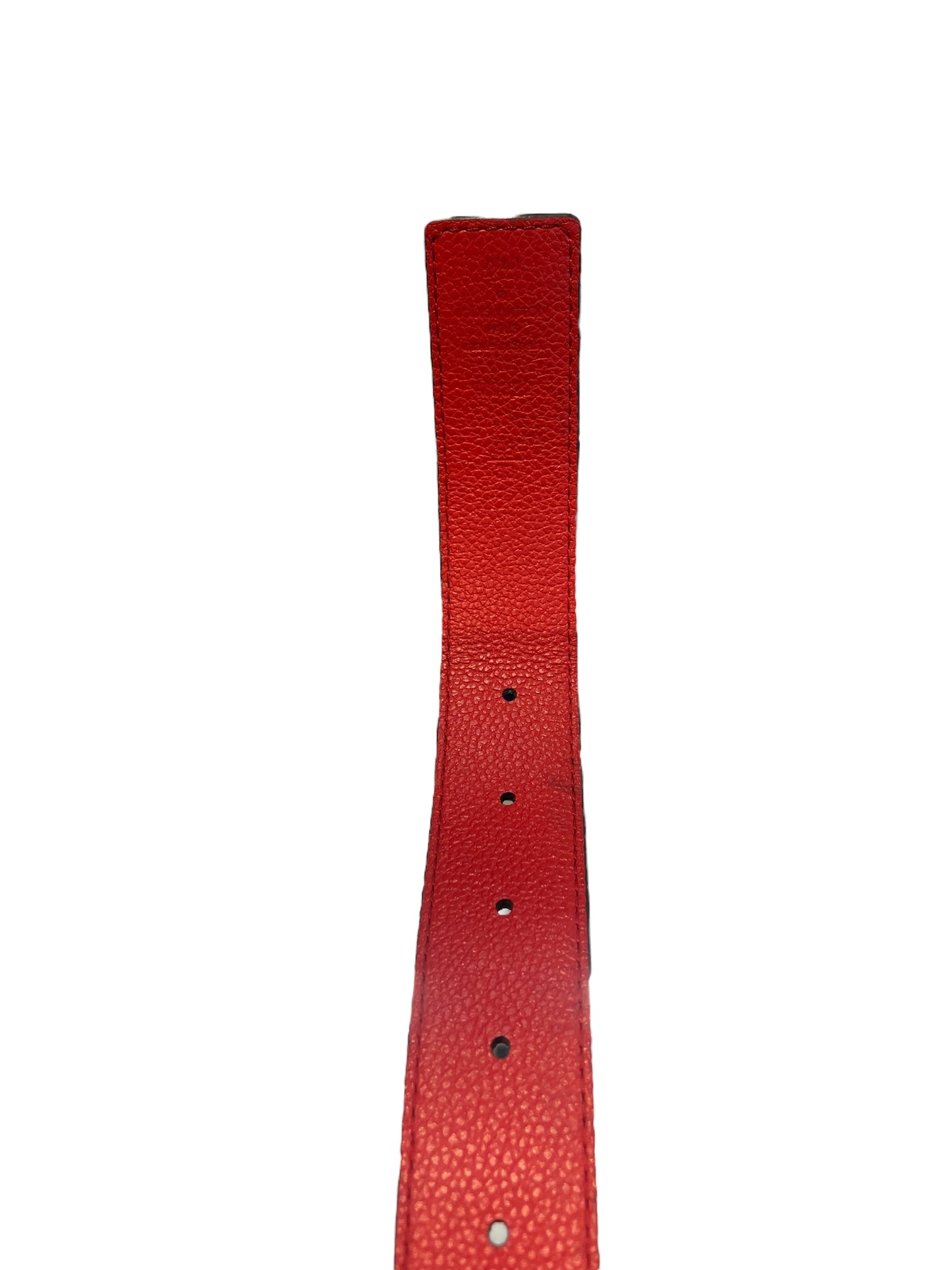 Louis Vuitton - Thin LV Belt in Monogram with Red Interior 35/38 1404954