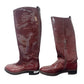 Pre-Owned Tory Burch Riding Boot in Bordeaux Size 7