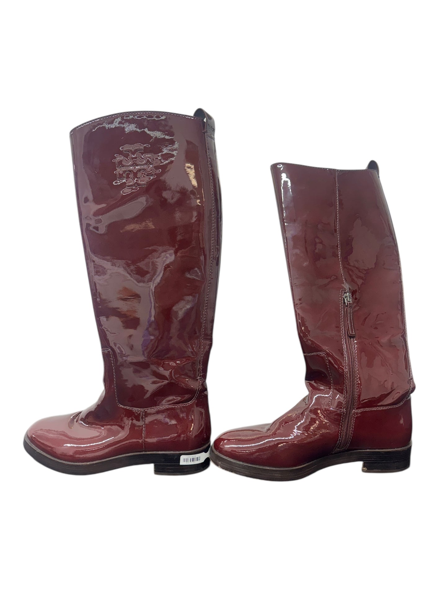 Pre-Owned Tory Burch Riding Boot in Bordeaux Size 7