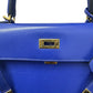Authentic Hermès Kelly Sellier 25 in Bleu Electric with Gold Hardware 0251097