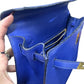 Authentic Hermès Kelly Sellier 25 in Bleu Electric with Gold Hardware 0251097