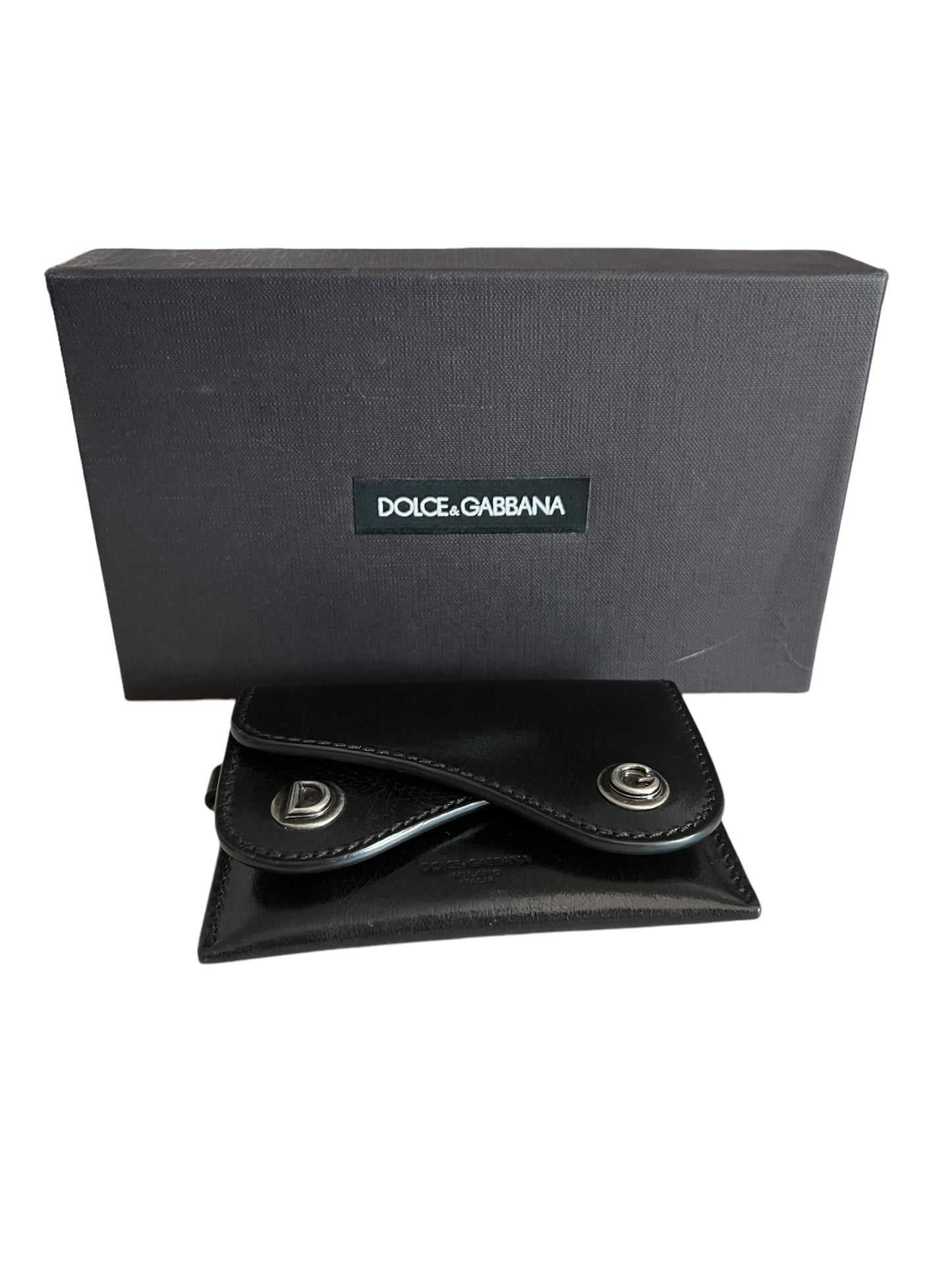 Dolce & Gabbana - Leather Card Case Keychain in Black 0243240