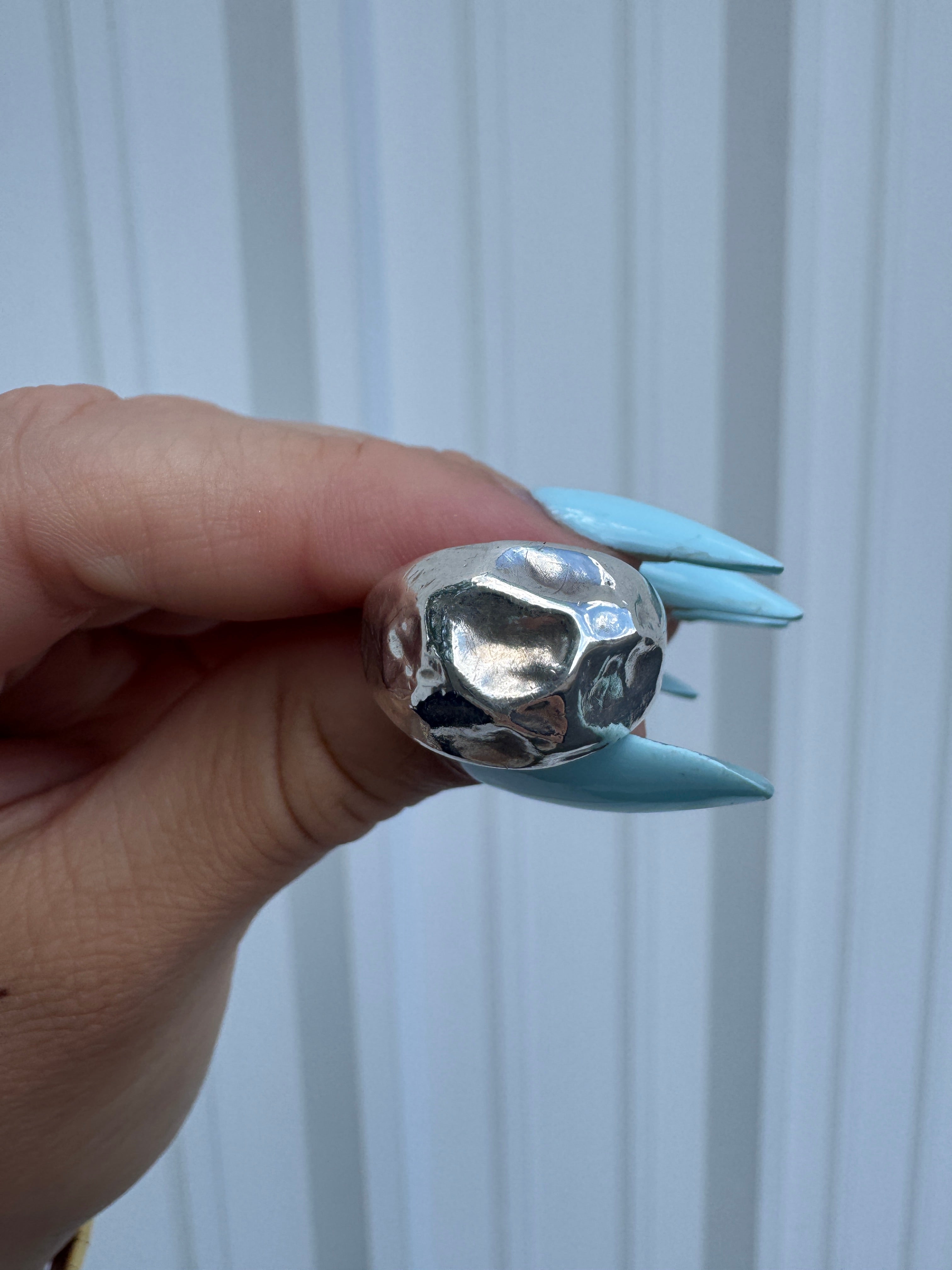 Silver Textured Dome Ring Size 8 0630498-5