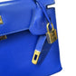 Authentic Hermès Kelly Sellier 25 in Bleu Electric with Gold Hardware 0251097