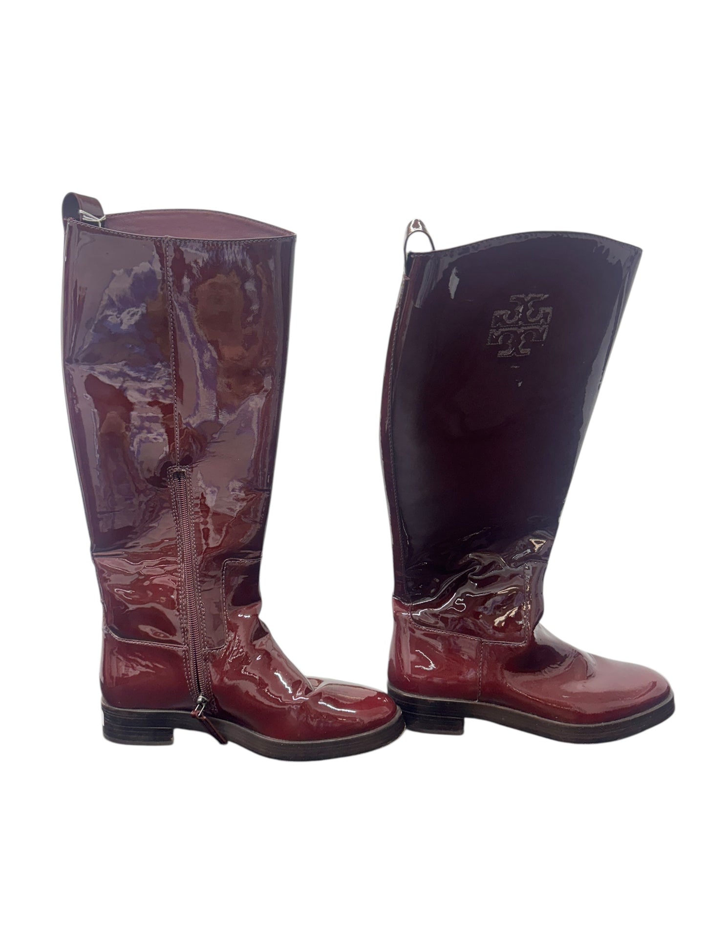 Pre-Owned Tory Burch Riding Boot in Bordeaux Size 7