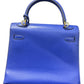 Authentic Hermès Kelly Sellier 25 in Bleu Electric with Gold Hardware 0251097