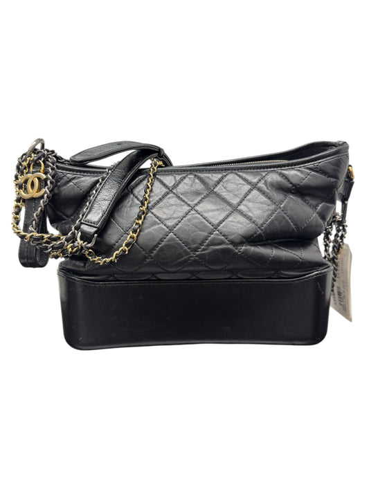 Authentic Chanel Aged Quilted Calfskin Gabrielle Hobo Bag 0455847