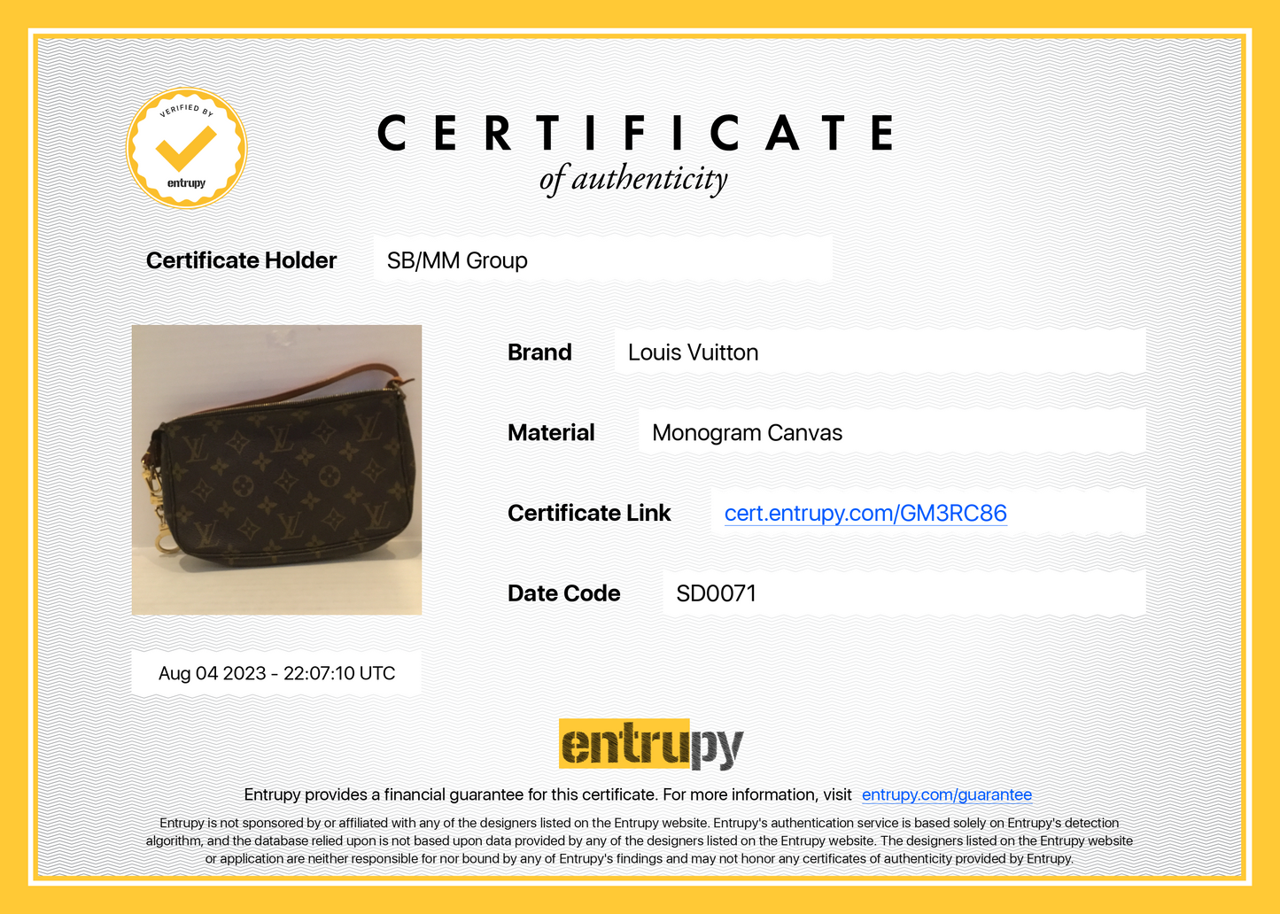 Louis Vuitton - Pochette Monogram Canvas 1020024