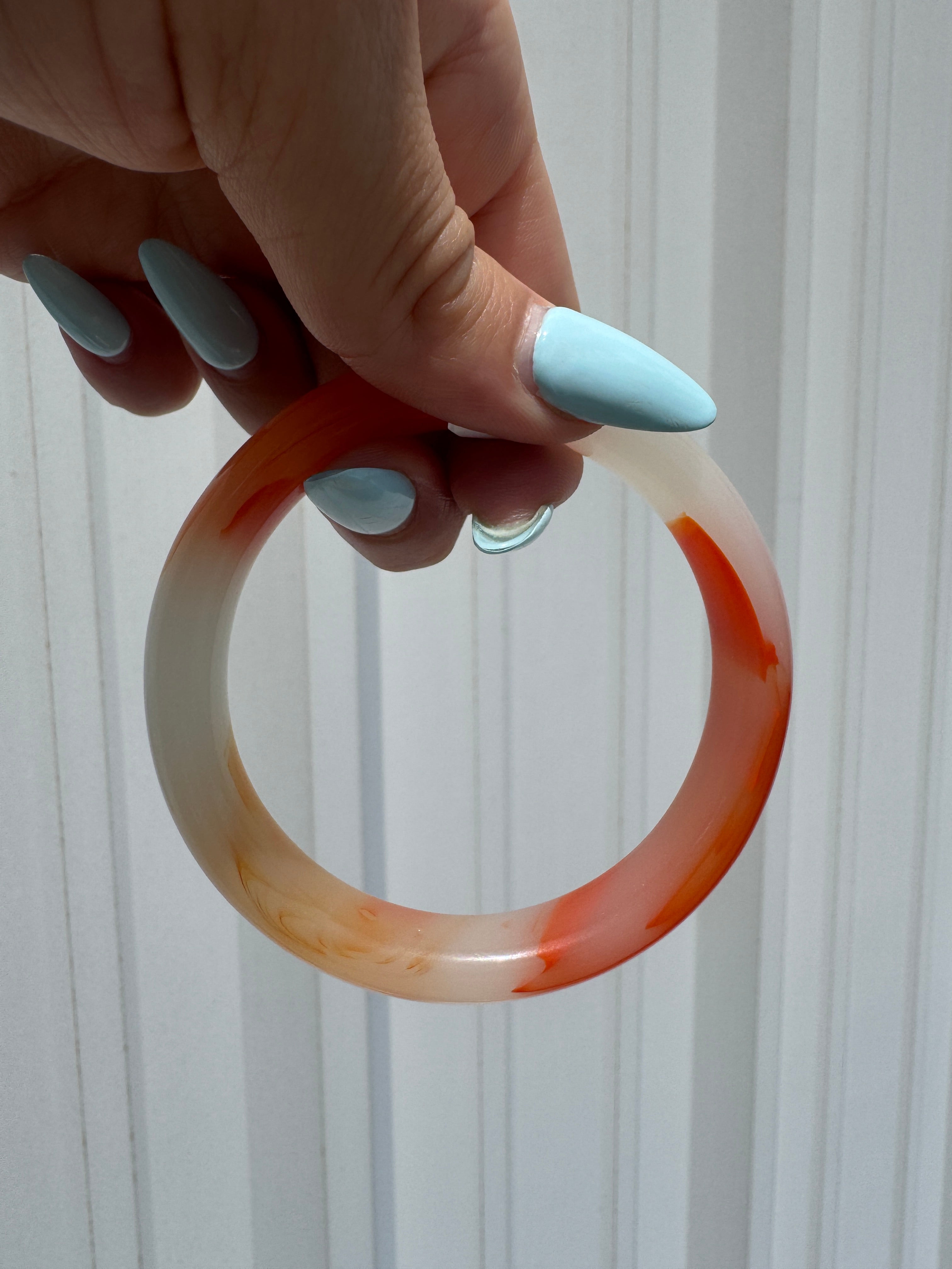 Salmon Jade Bangle 1220396